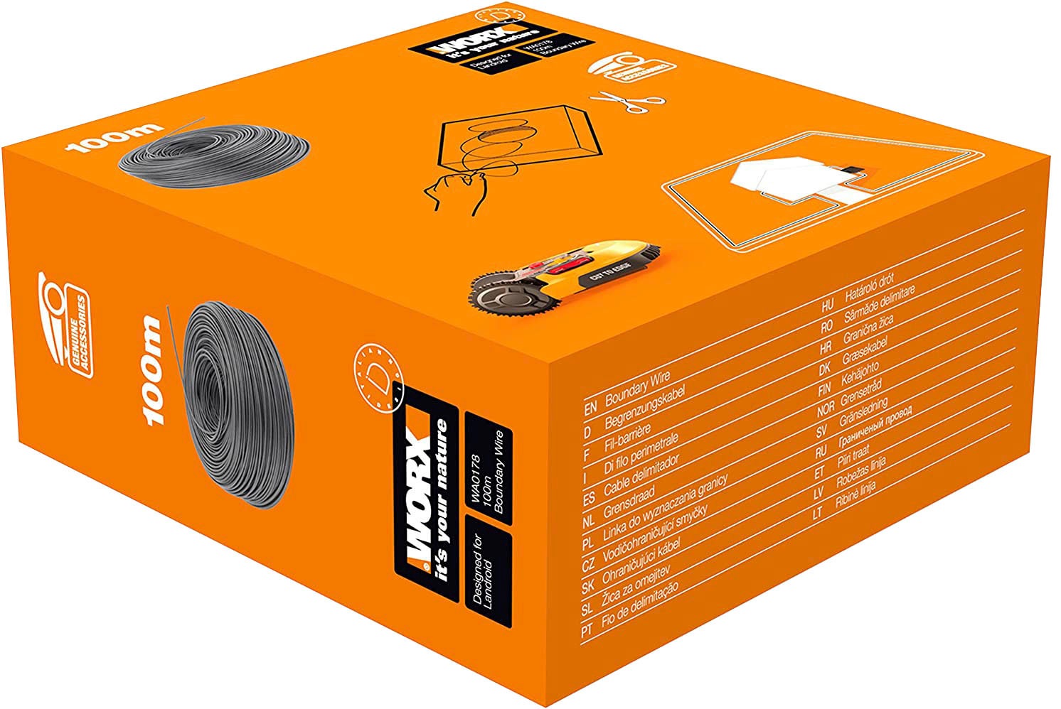 Thumbnail - Worx Kabelverbinder-Sortiment "WA0178" 1 Stk. tlg. Begrenzungsdraht für Landroid Mähroboter, 100m