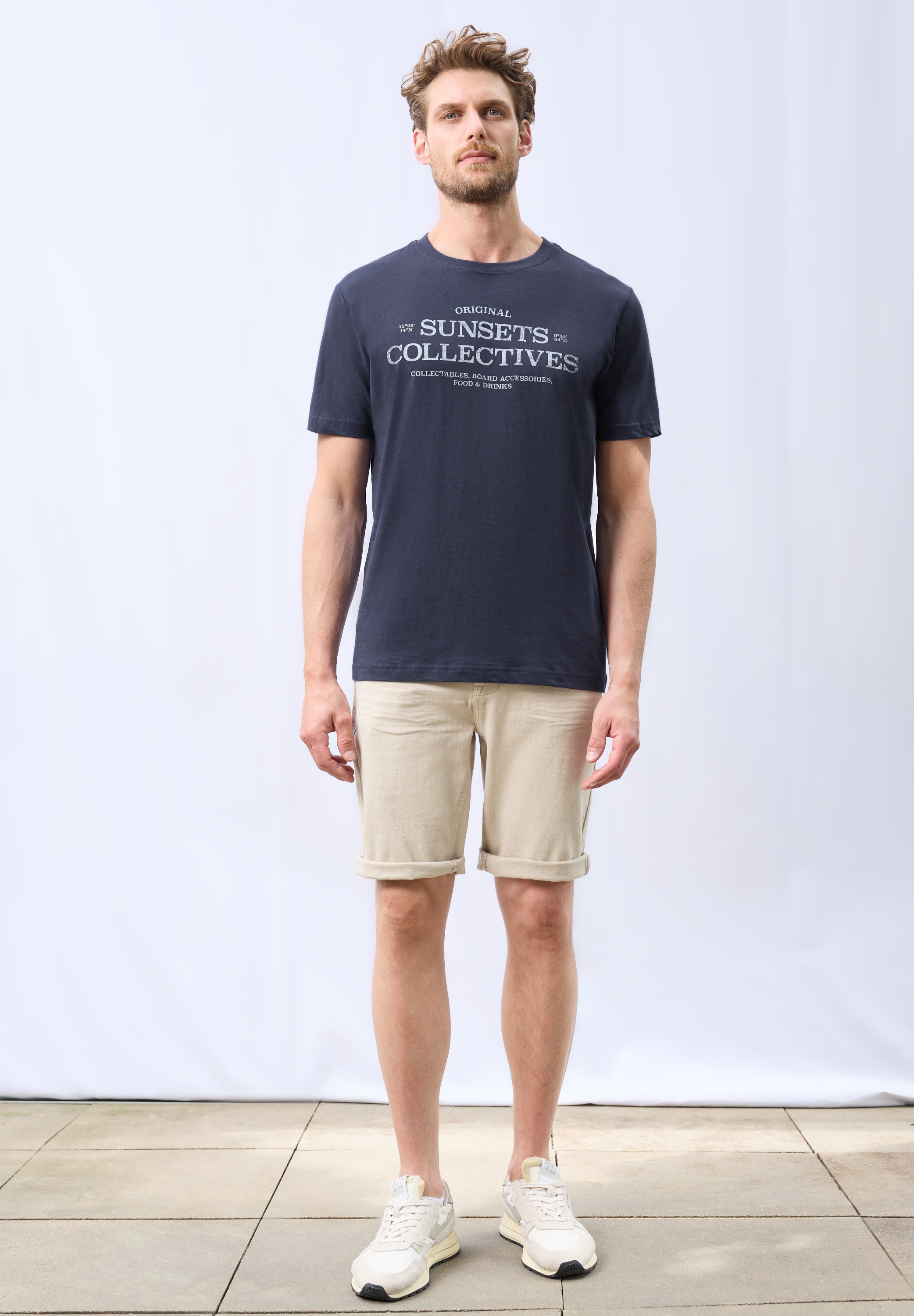 STREET ONE MEN T-Shirt, mit Rundhalsausschnitt