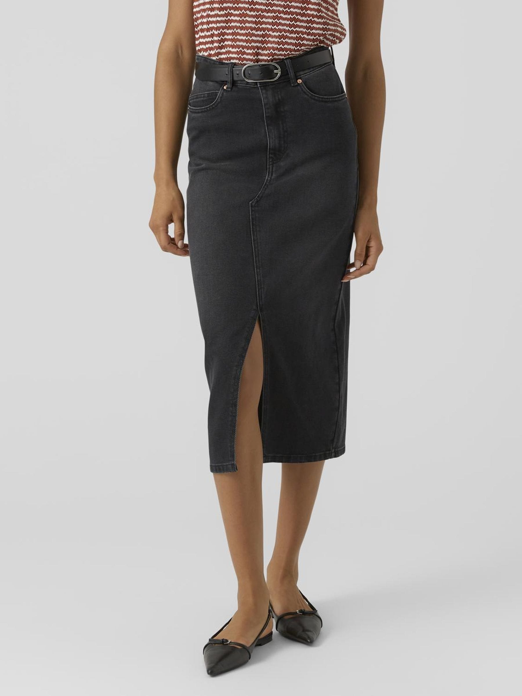 Vero Moda Maxirock "VMVERI HR CALF DENIM SKIRT GA NOOS"