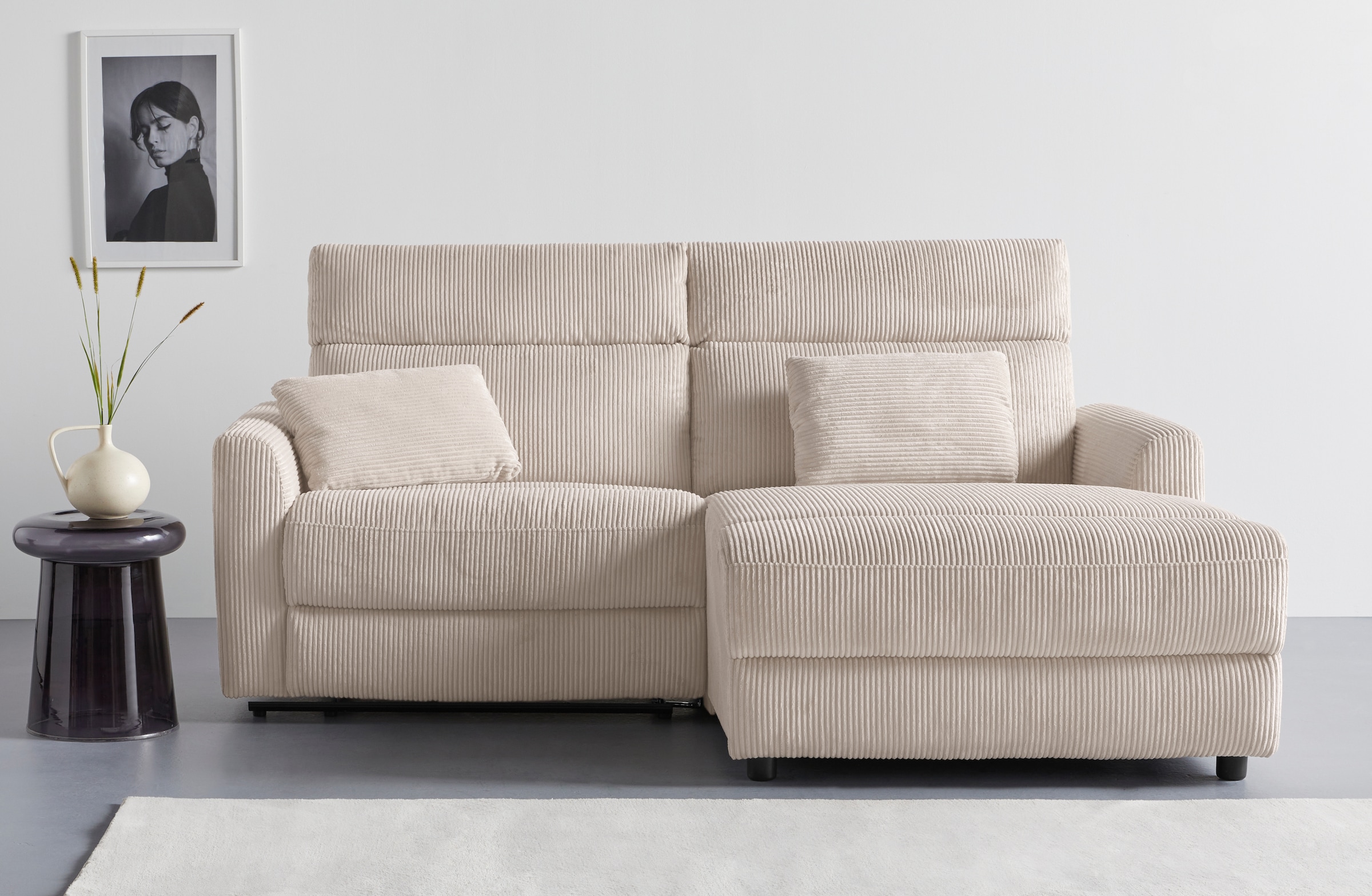 OTTO home Ecksofa "JENNA, L-Form, 209cm, manuelle u. elektrische Funktion, günstig online kaufen