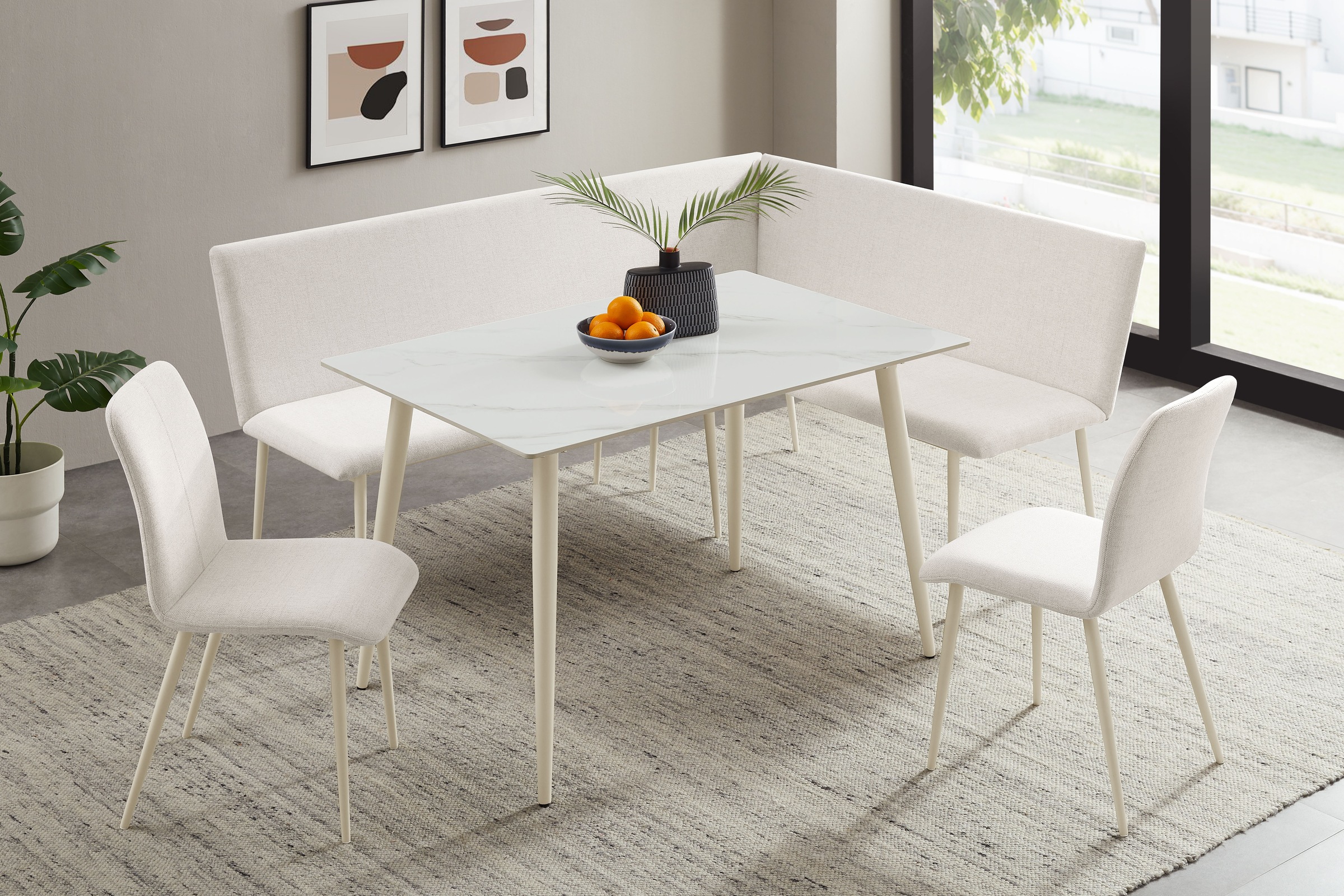 OTTO home Eckbank "Cassy" pflegeleichter Strukturstoff, Metallgestell, FSC- günstig online kaufen