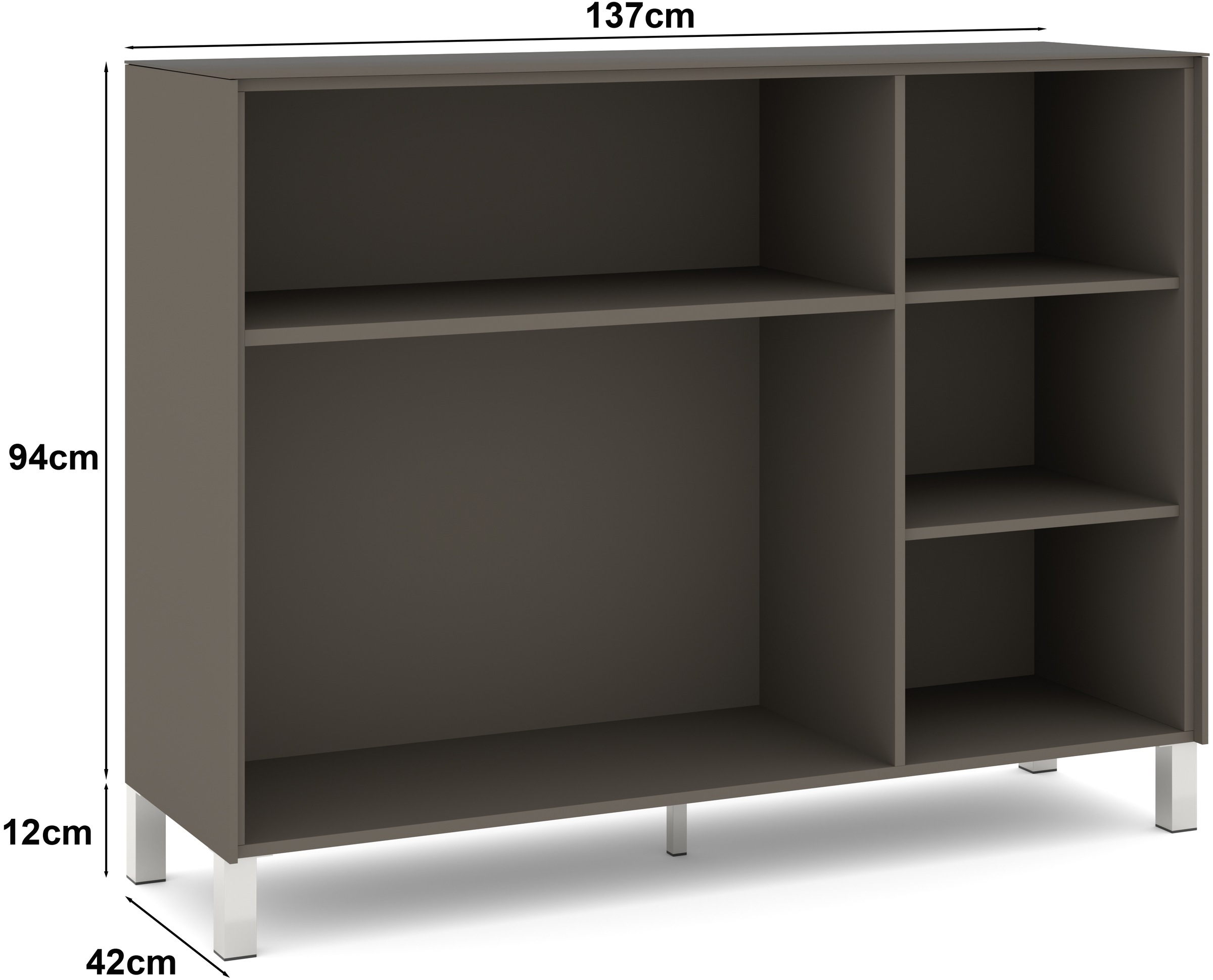 set one by Musterring Sideboard »Reno« 1 Stk. tlg. Mit Vierkantfuß in diversen Farben, 106 cm Höhe & Farbauswahl