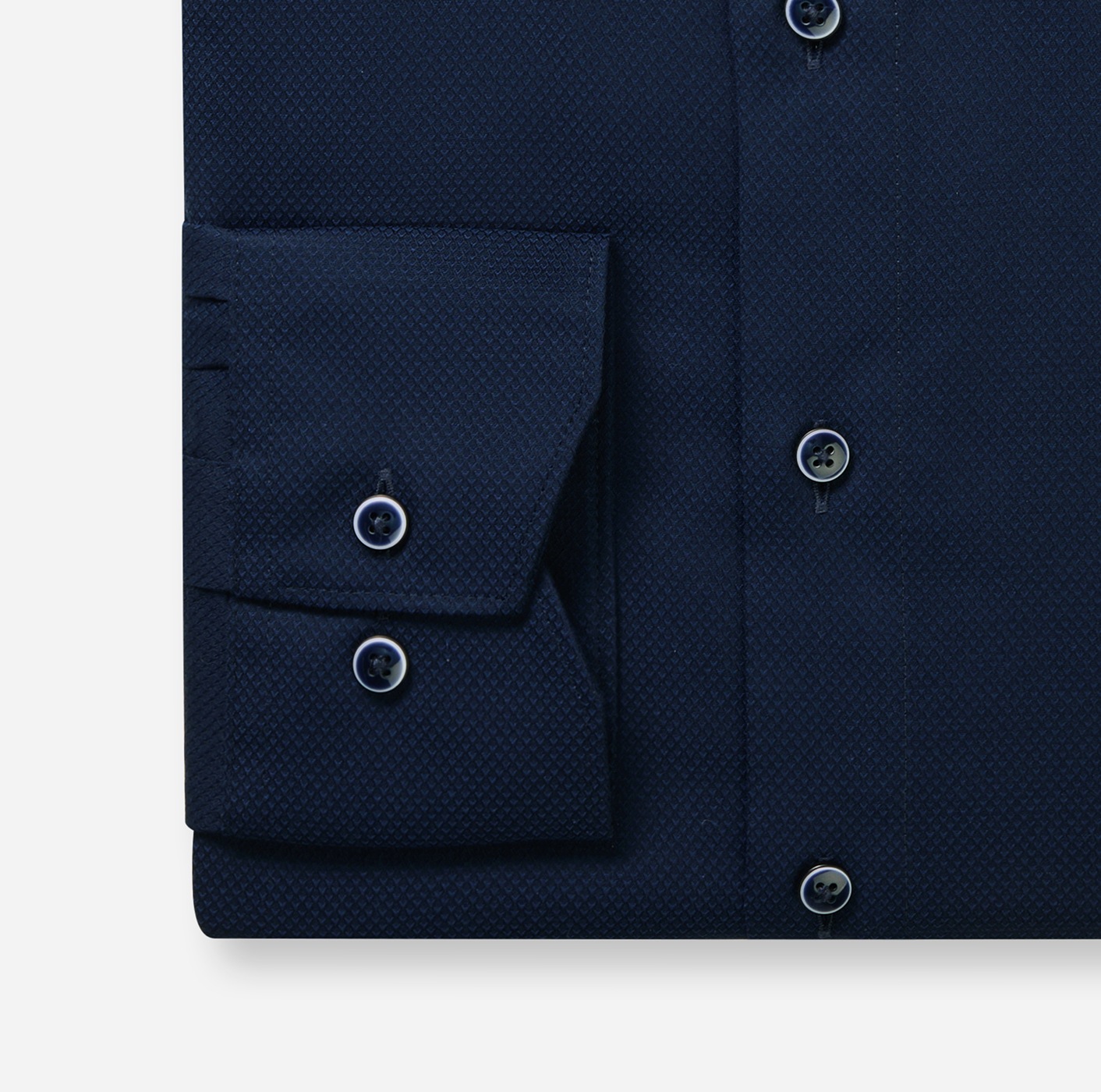 Langarmhemd OLYMP "Luxor Big & Tall", Herren, Gr. 51, N-Gr, nachtblau, Obermaterial: 100% Baumwolle, comfort fit, 2-Knopf-Manschette, Hemden, Businesshemd, Große Größen, comfort fit, New-Kentkragen, bügelfrei 3