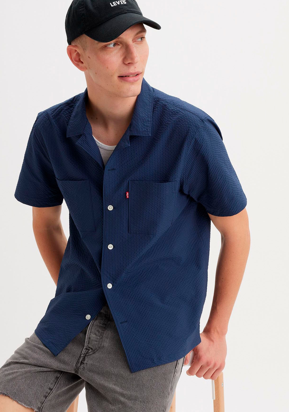 Levi's® Kurzarmhemd »THE STANDARD CAMP SHIRT BLUES«