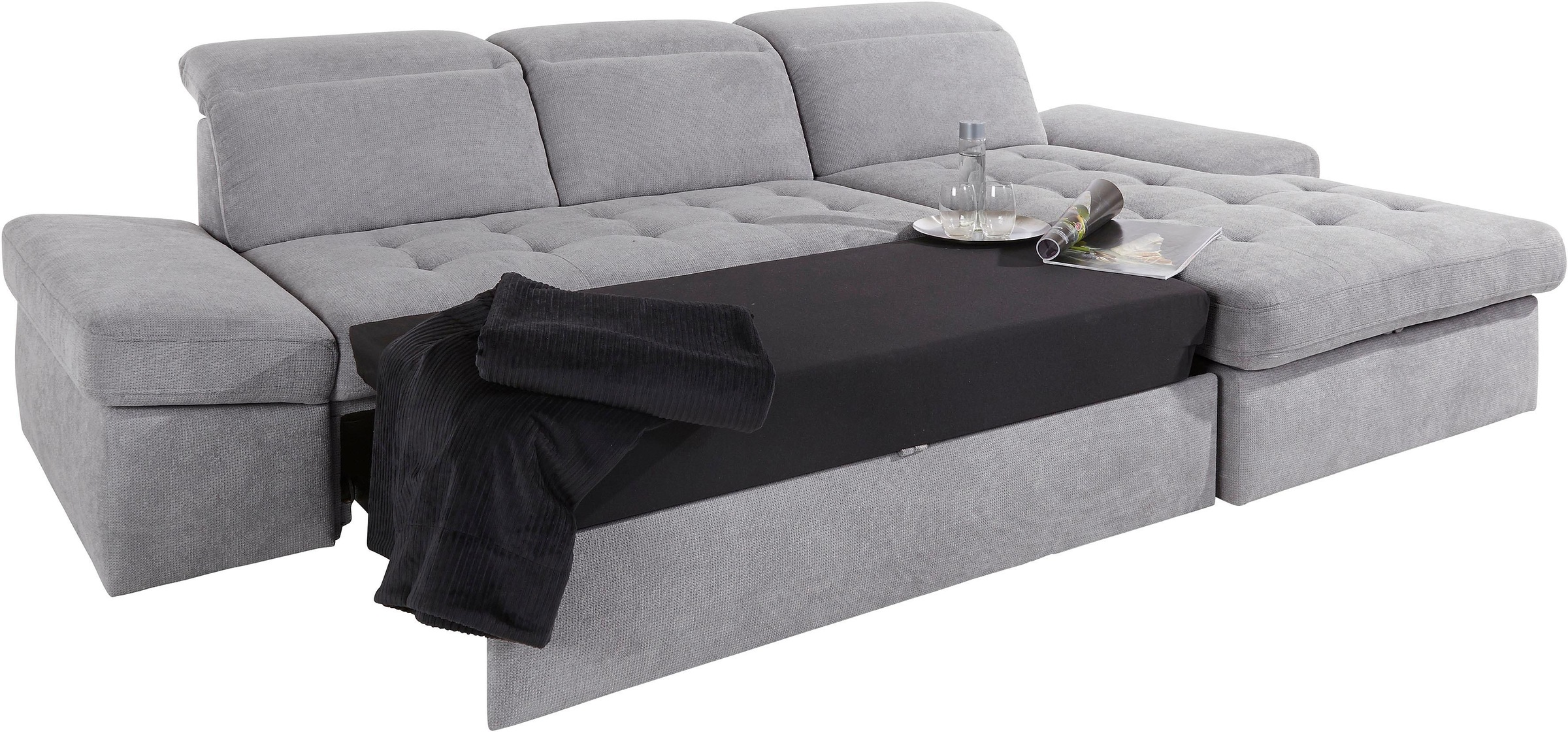 sit&more Ecksofa »Stardust L-Form«, wahlweise mit Bettfunktion und Bettkasten