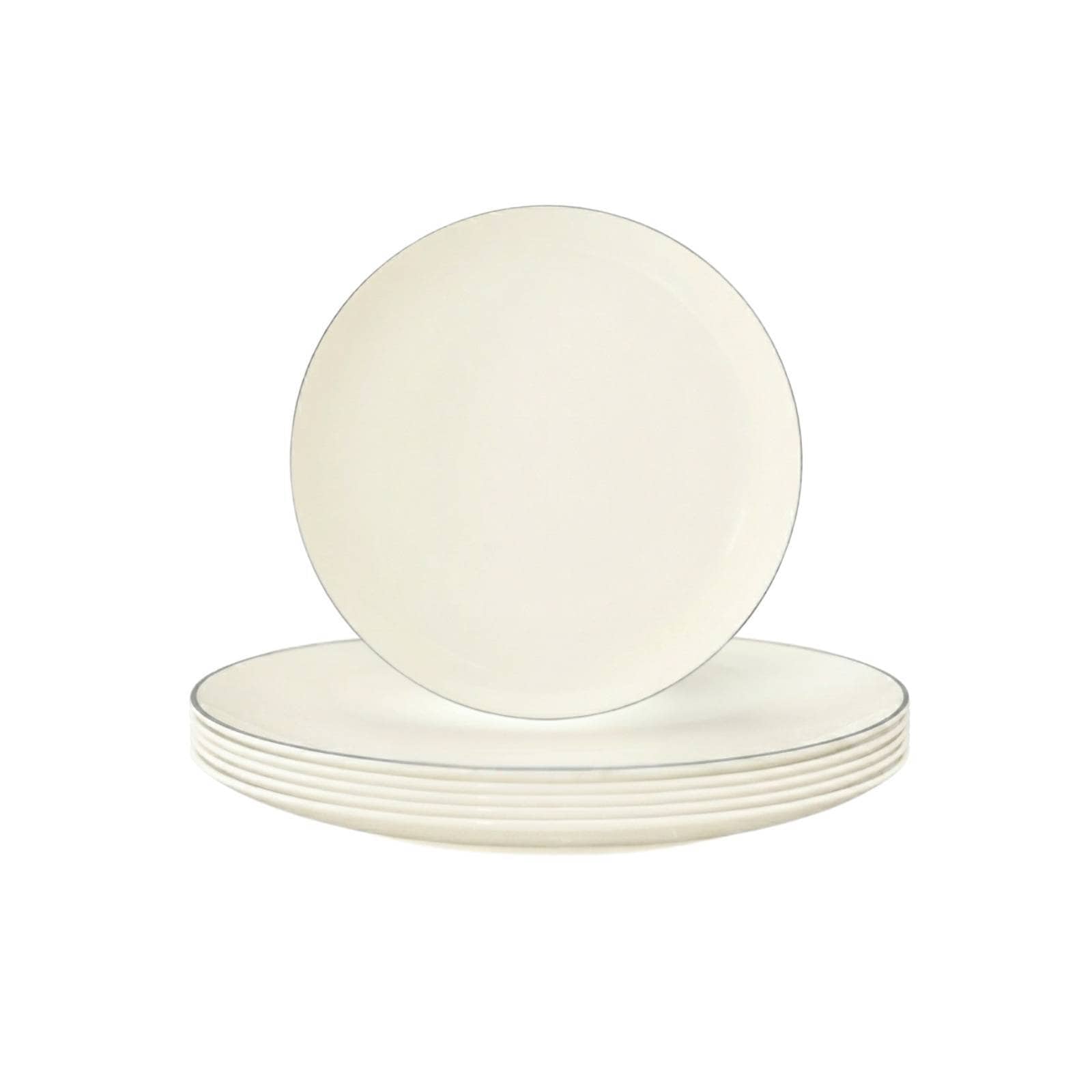 Seltmann Weiden Frühstücksteller "Frühstücksteller Savona Fine Diamond ø 22,6 cm 6er Set creme" Spülmaschinenfest, Mikrowellensicher, Ofenfest