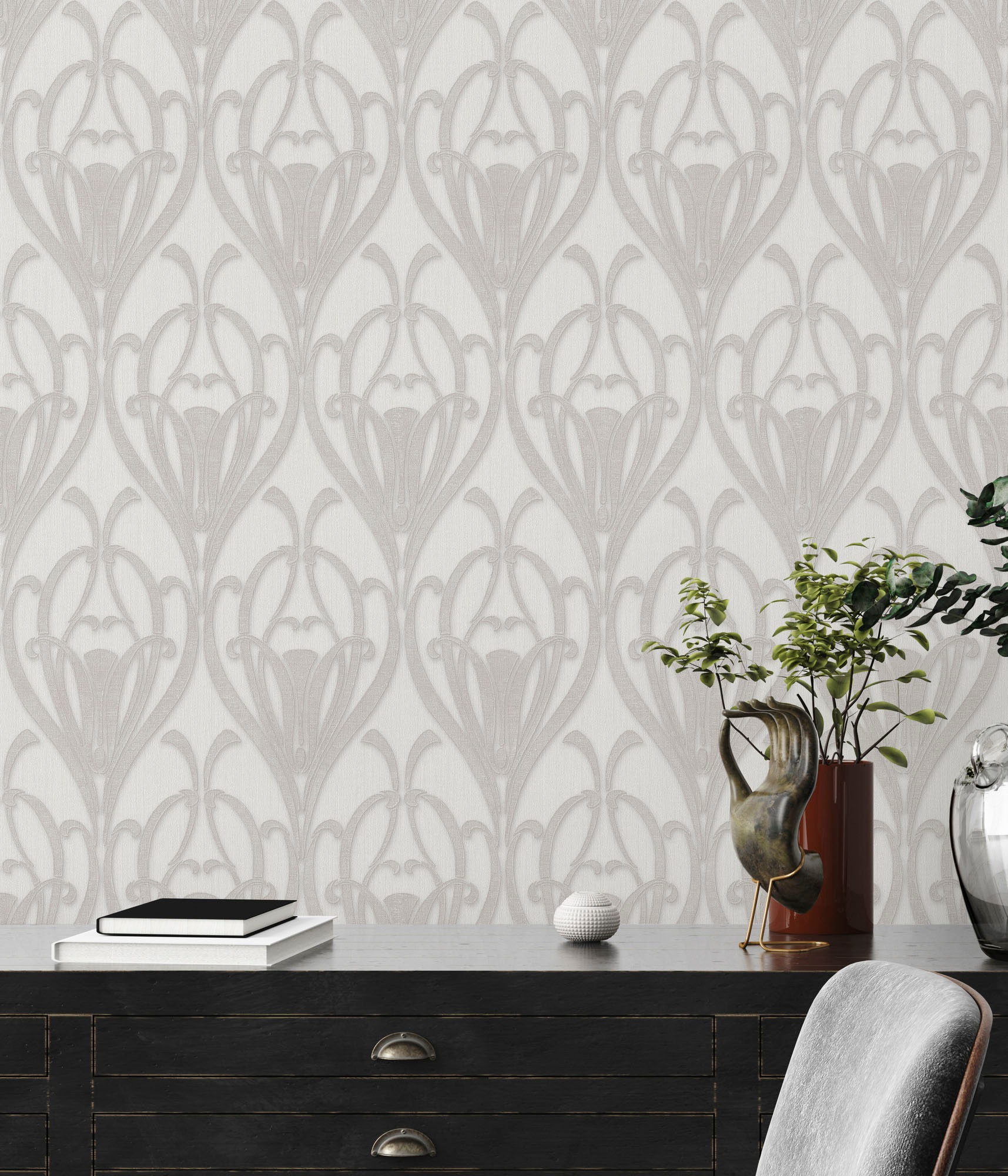 living walls Vliestapete »Mata Hari«, Barock-ornamental-gemustert, Ornament Tapete Barock Tapeten Wohnzimmer Schlafzimmer Küche Flur Büro