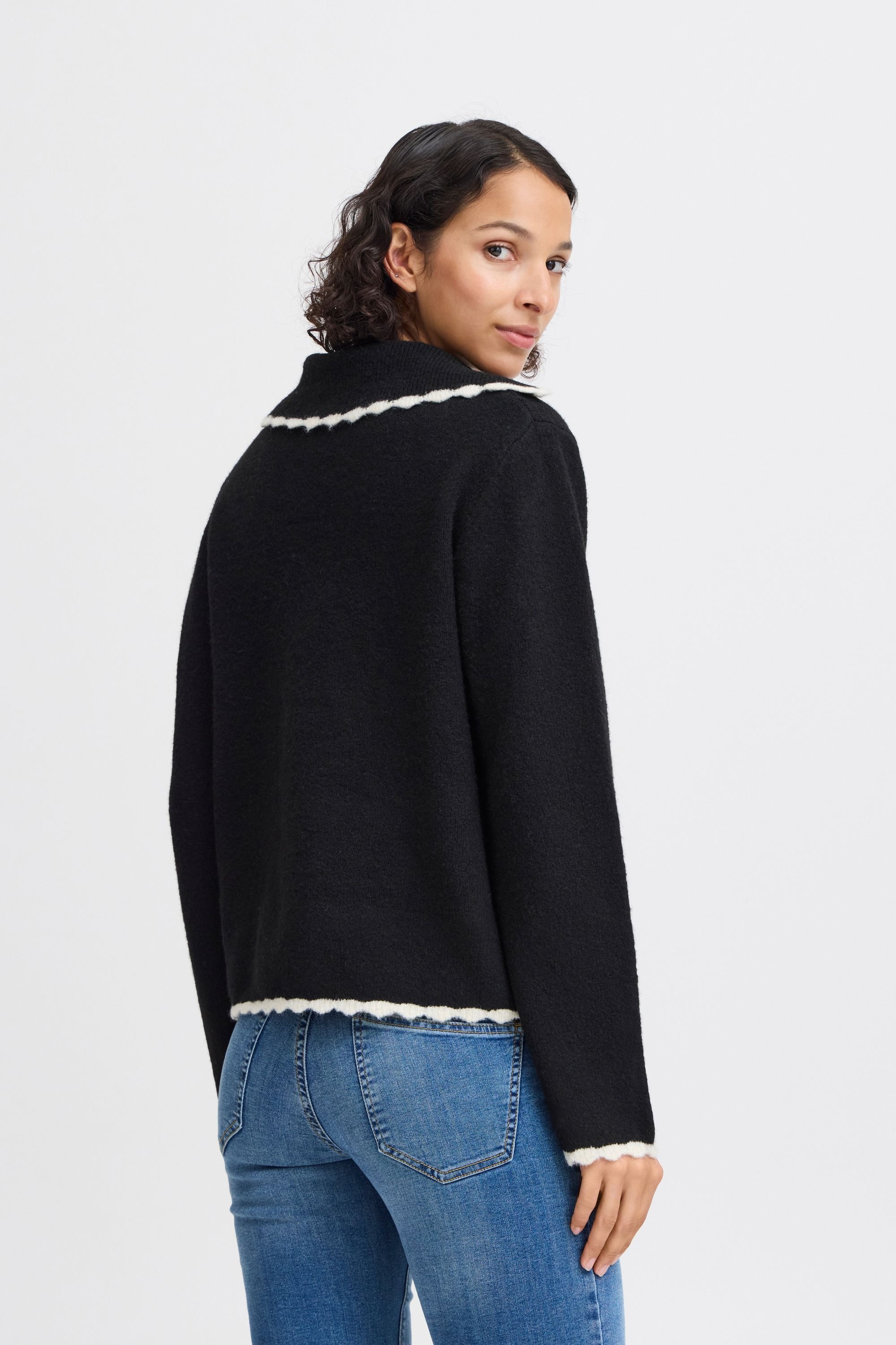 b.young Strickpullover »Strickpullover BYNINNA W. COLLAR -«