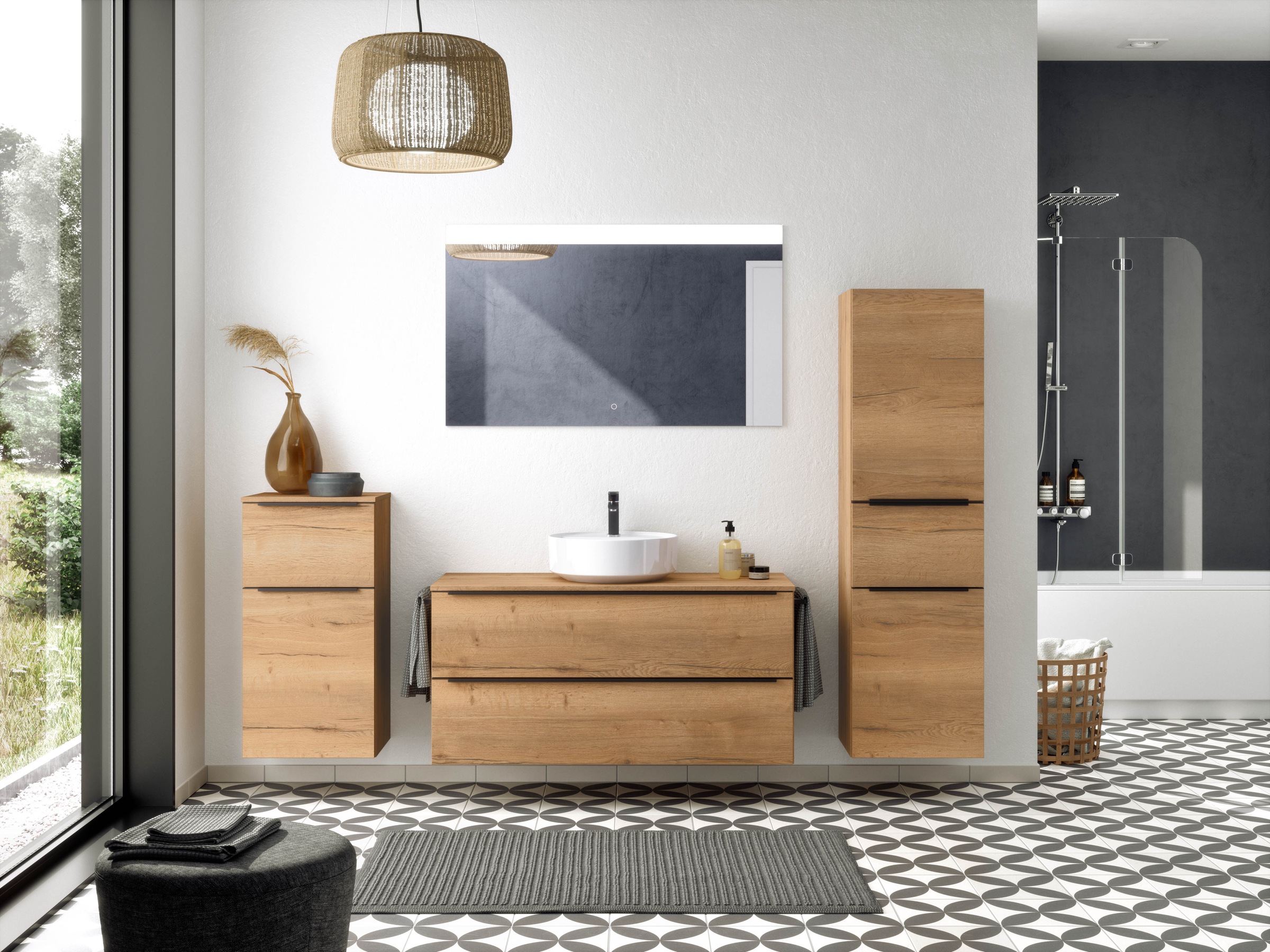 nobilia Badmöbel-Set "Alvene" vormontiert, mit Soft-Close, 4 Stk. tlg. günstig online kaufen