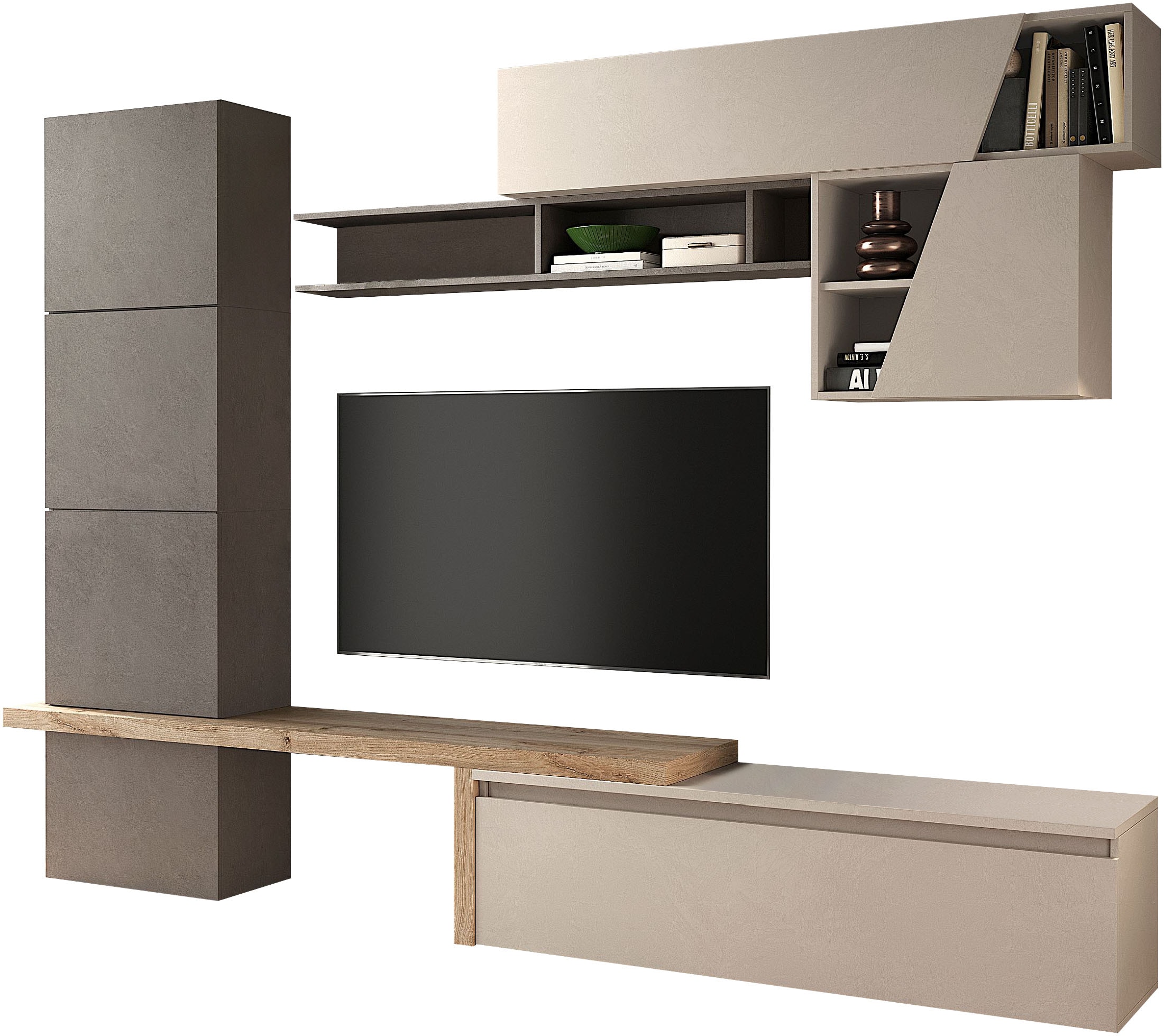 Home affaire Wohnwand "Infinity, 9tlg. Breite 280 cm, moderne Mediawand" 9 günstig online kaufen