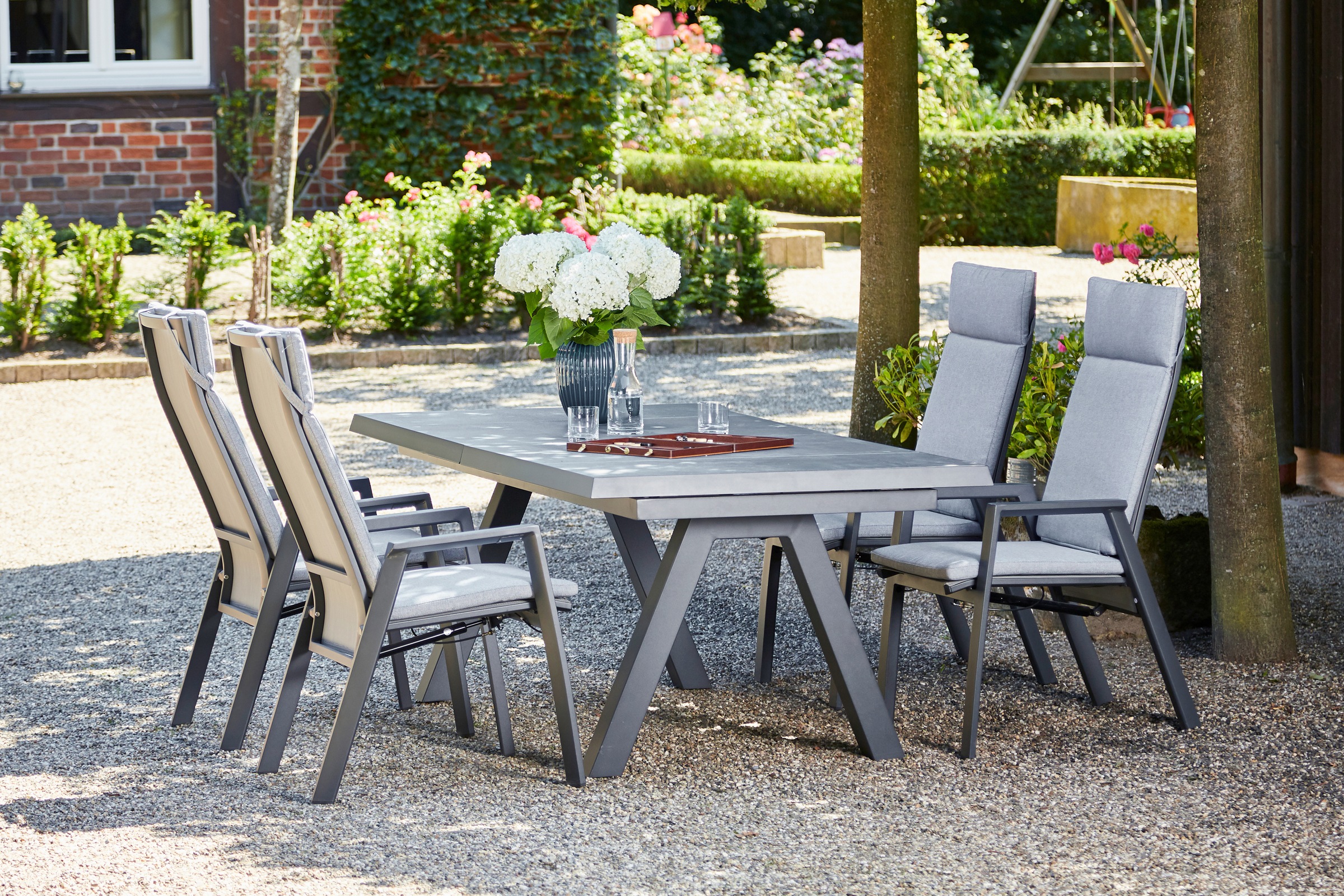 Siena Garden Garten-Essgruppe "Valencia" 5 Stk. tlg. günstig online kaufen
