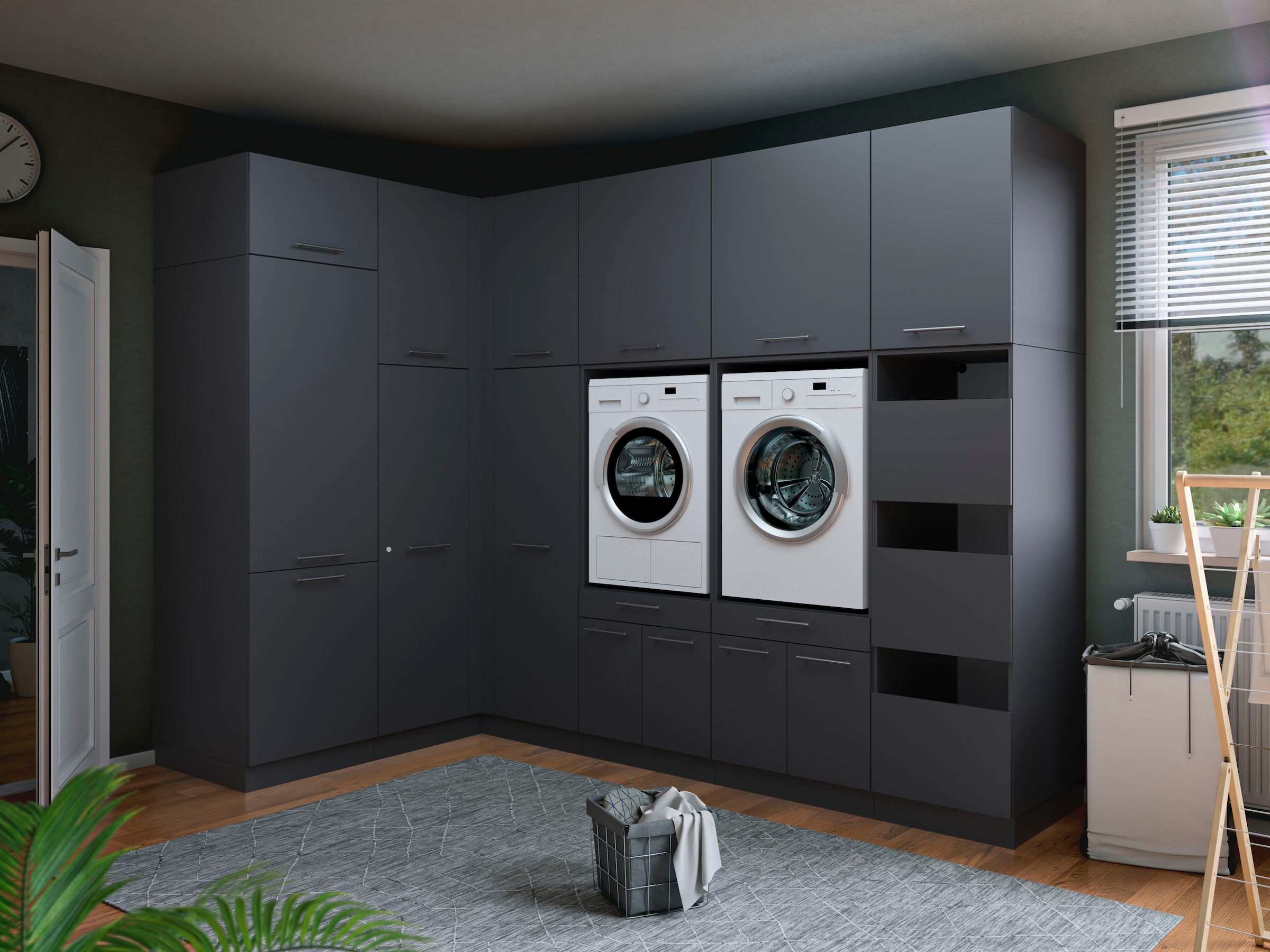 Laundreezy Mehrzweckschrank-Set »Laundreezy, 12-tlg. Mehrzweckschrank-Set B/H/T 285/238/68 cm« 12 Stk. tlg.