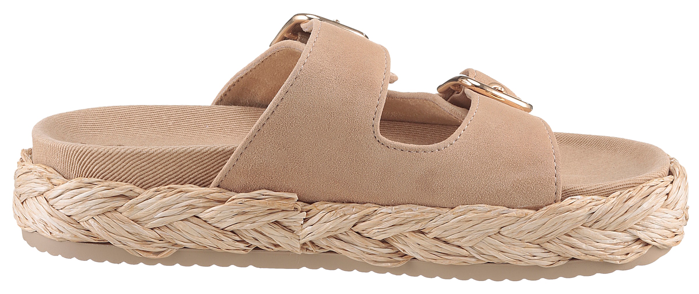 Tamaris Pantolette, Plateaus, Sommerschuh, Strandschuh mit vorgeformtem Fußbett