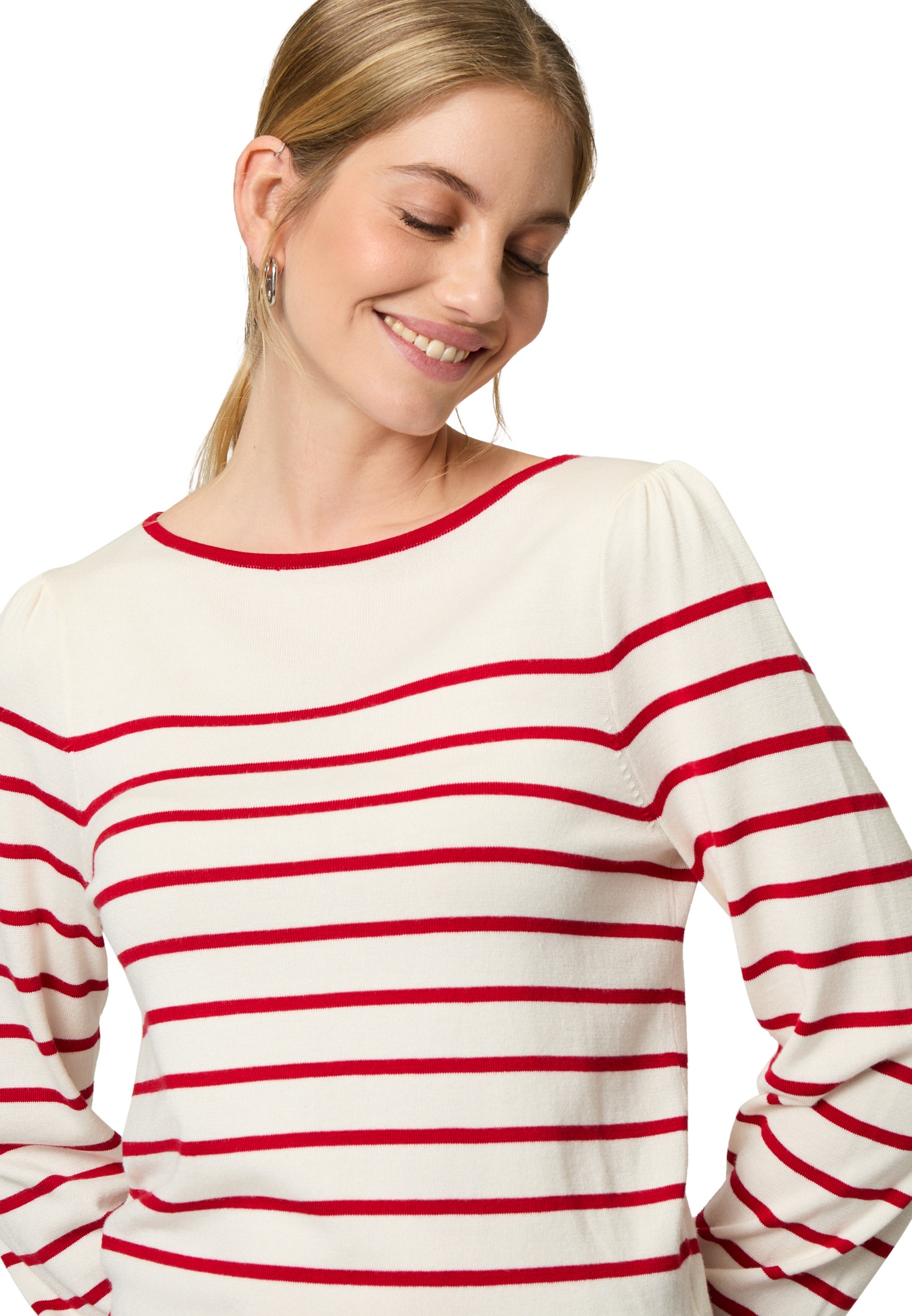 Zero Strickpullover »zero Pullover mit Streifen«, (1 tlg.), Plain/ohne Details