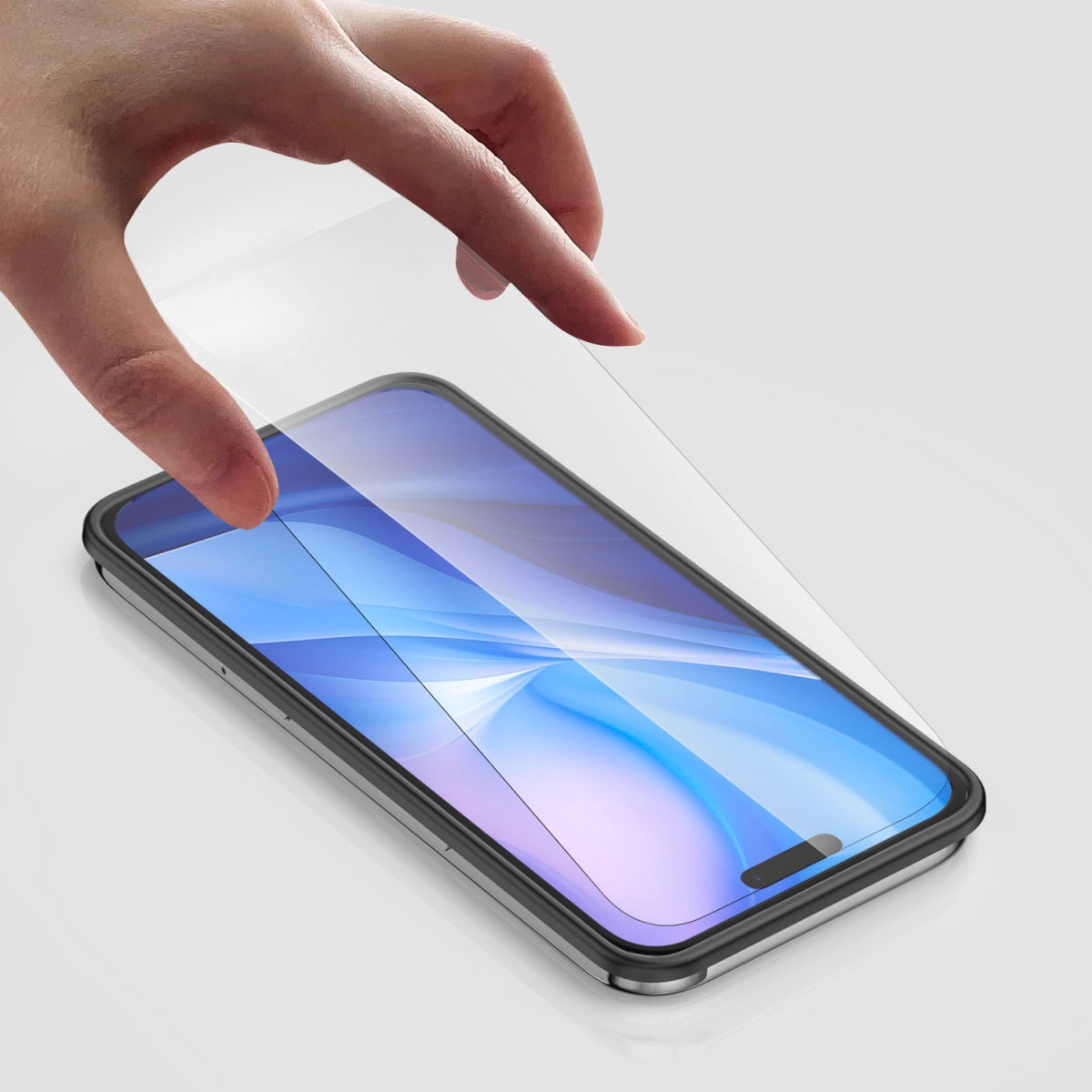 4smarts Displayschutzglas »Second Glass mit Montagerahmen«, für Apple iPhone 16 Pro, (1 St.), Displayschutzfolie, Schutzfolie, Bildschirmschutz, kratz- & stoßfest