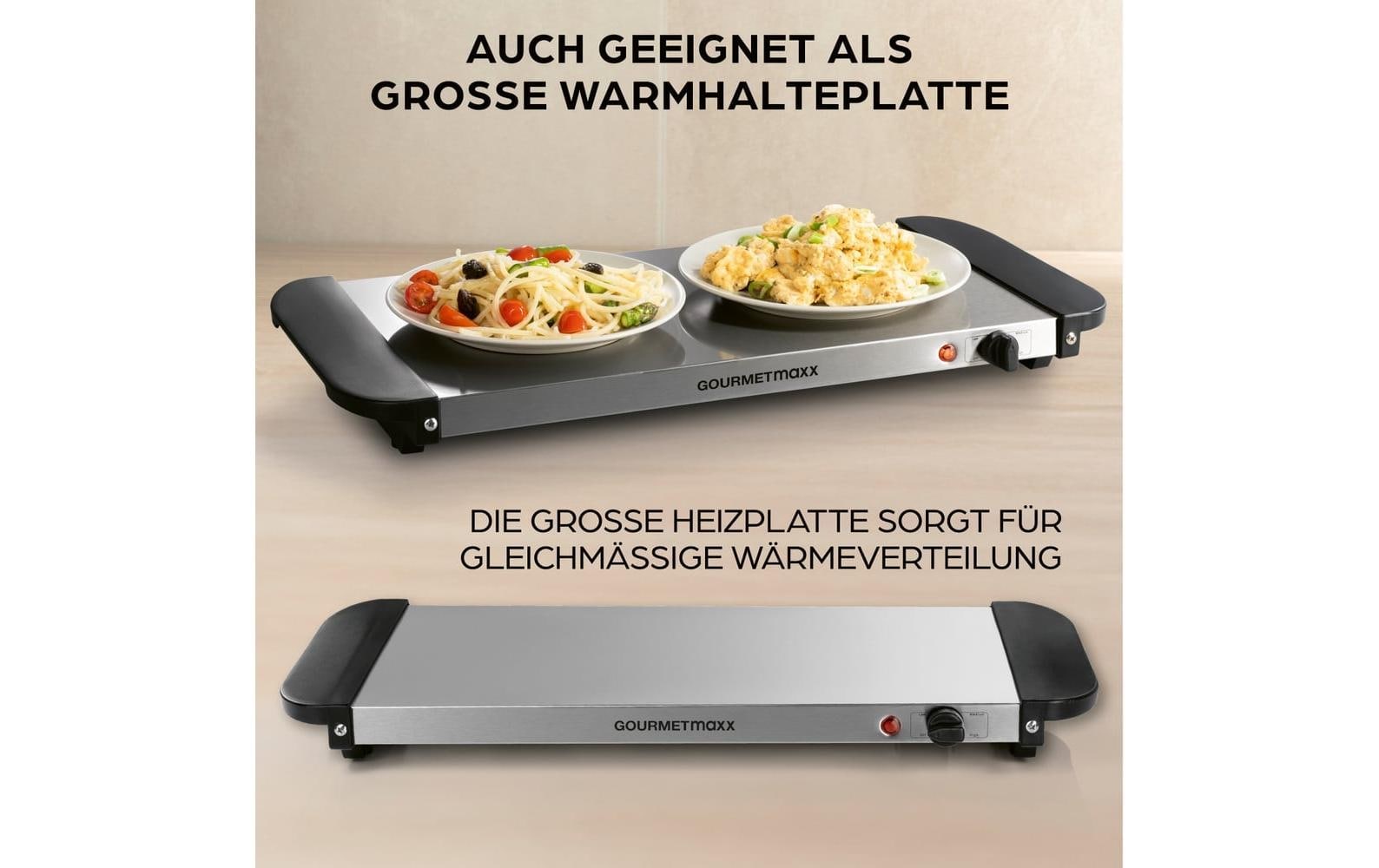 GOURMETmaxx Warmhalteplatte »200 W« Buffetwärmer aus Edelstahl