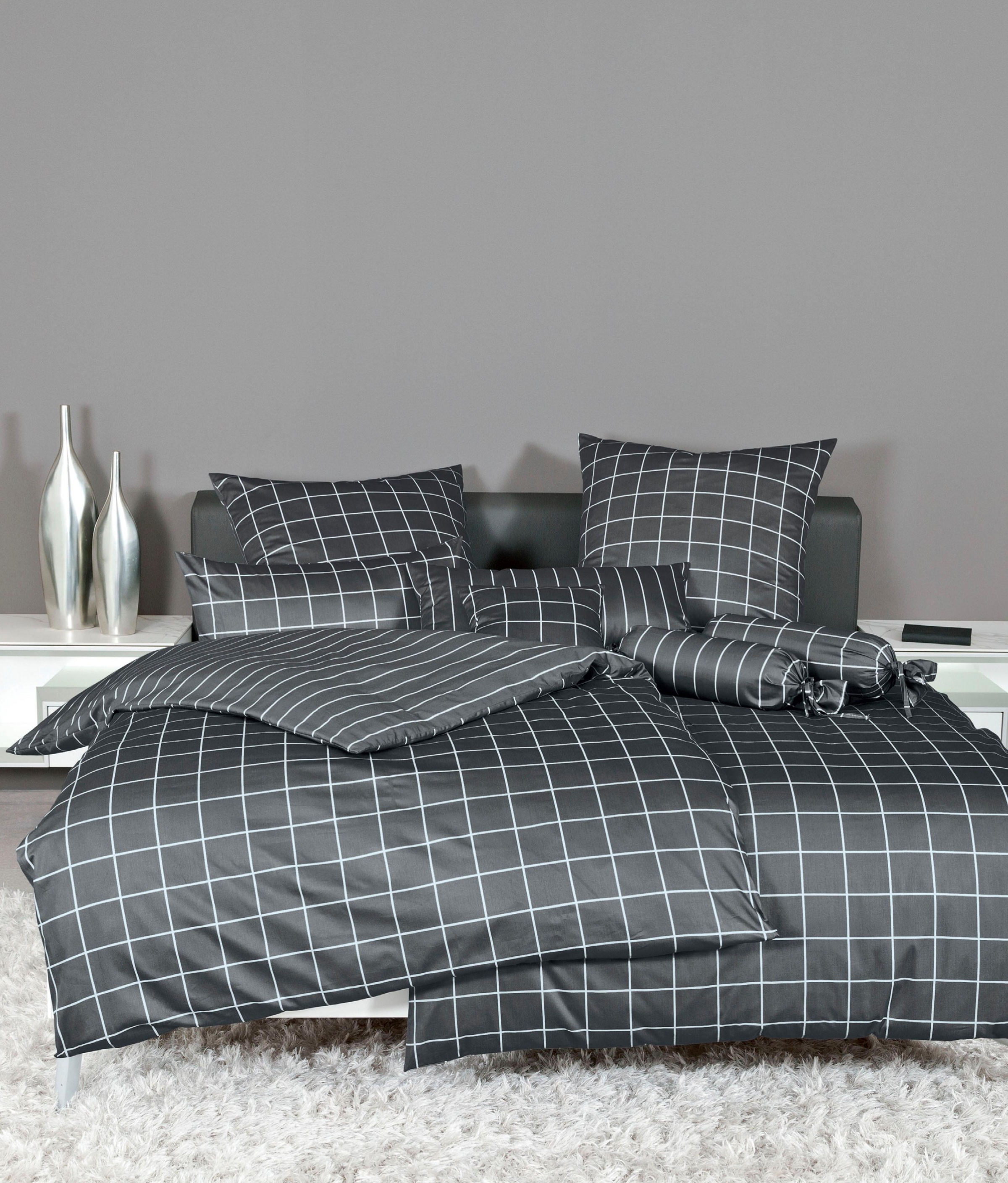 Janine Wendebettwäsche "modernclassic 39025" 2 Stk. tlg. mit Reißverschluss günstig online kaufen