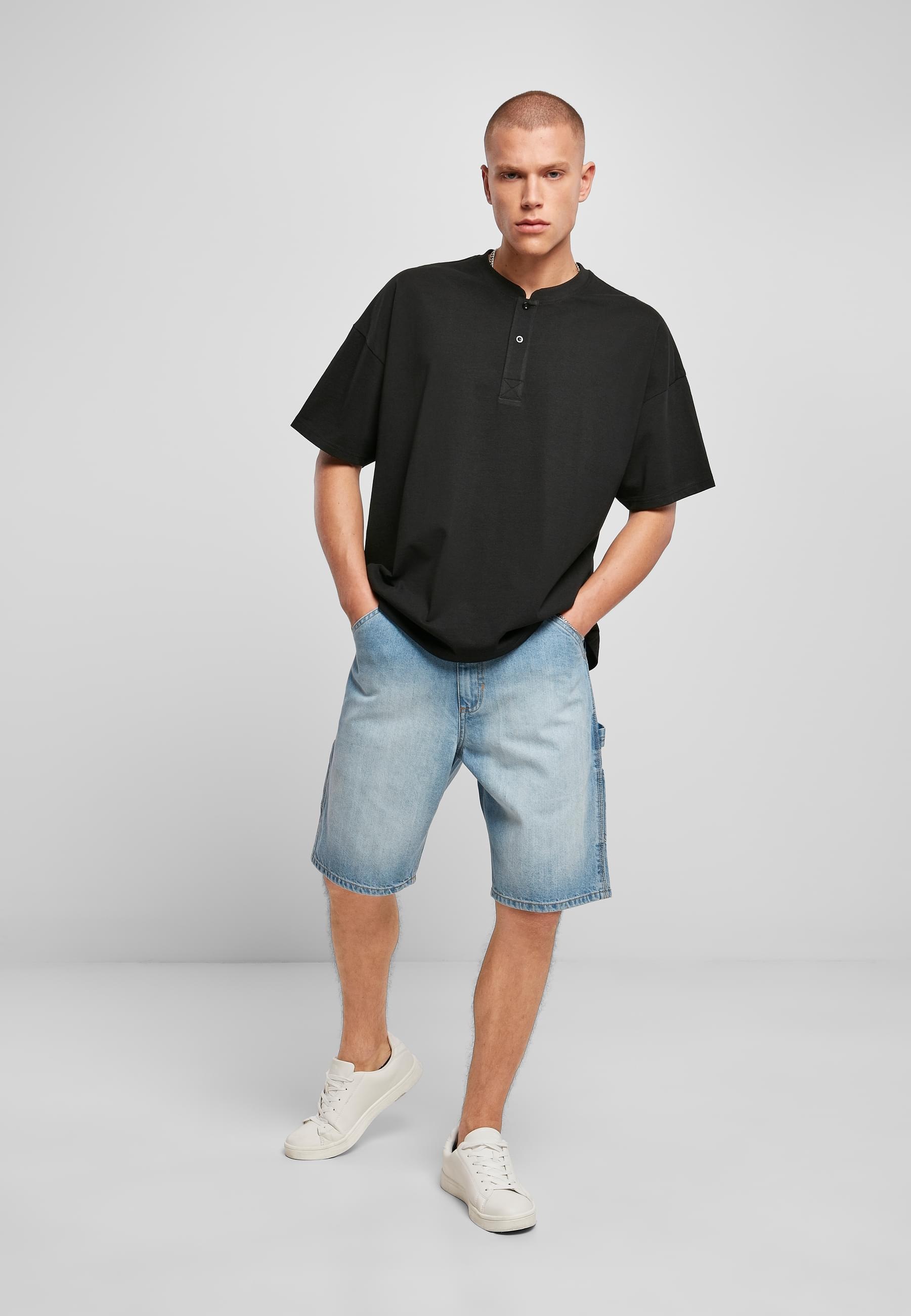 URBAN CLASSICS T-Shirt »Urban Classics Herren Oversized Henley Tee«, (1 tlg.)