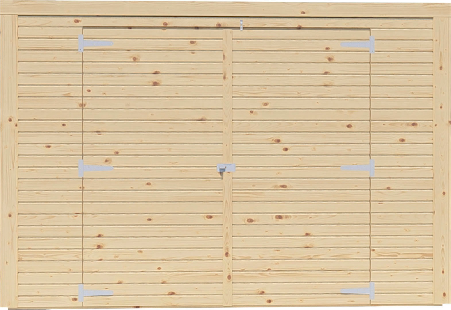 Fahrradbox KONIFERA "Bike Box", beige (natur), B:207cm H:143cm T:103cm, Massivholz, Aufbewahrungsboxen, aus Fichte, BxTxH: 207x103x143 cm 3
