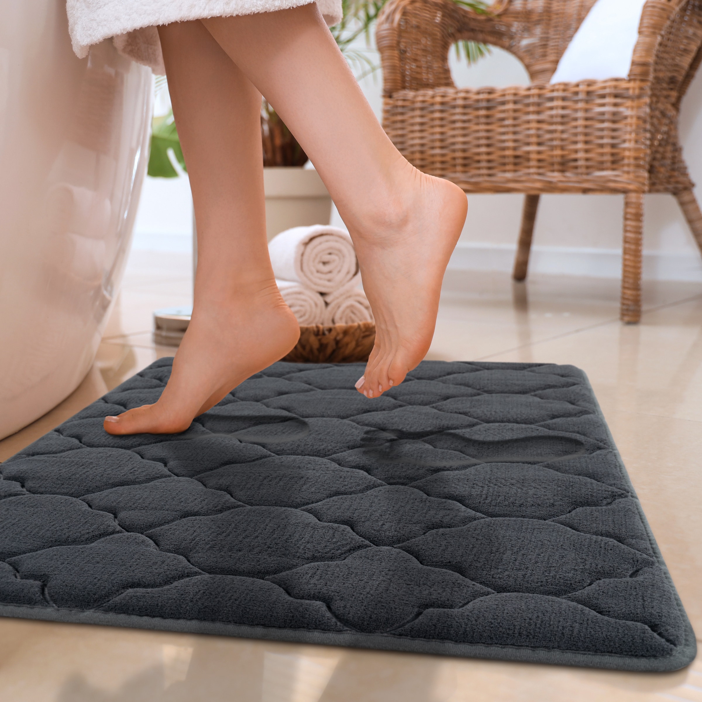 Paco Home Badematte "Corby 251, Memory-Schaum Effekt" Höhe 13 mm rutschhemm günstig online kaufen