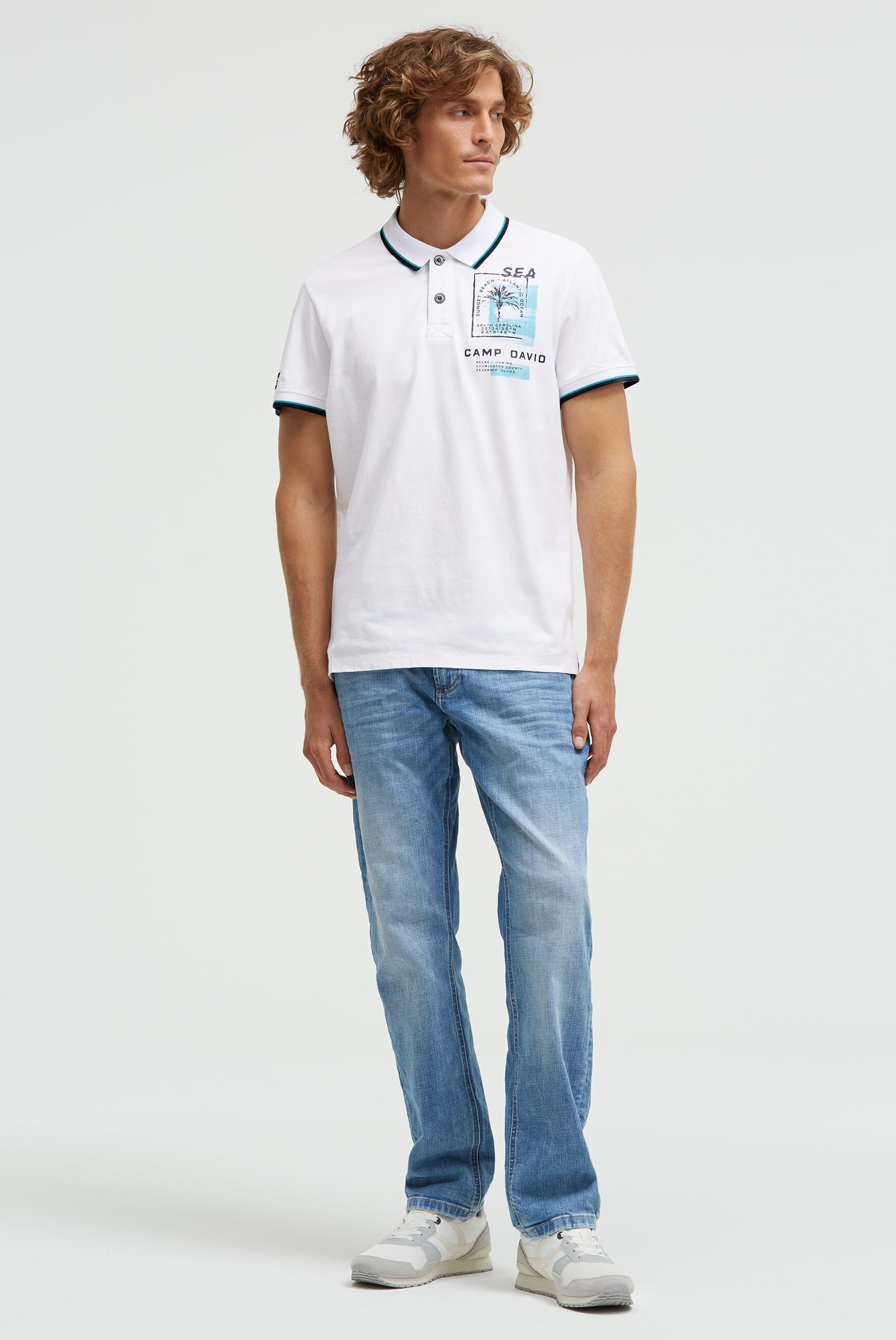 CAMP DAVID Poloshirt aus Baumwolle