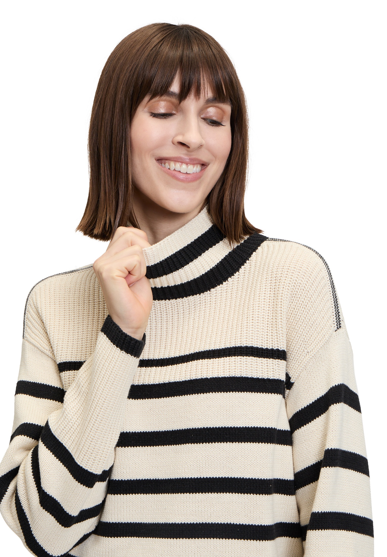 Betty Barclay Strickpullover »Betty Barclay Damen Grobstrick-Pullover mit Streifen«, (1 tlg.), Ringel