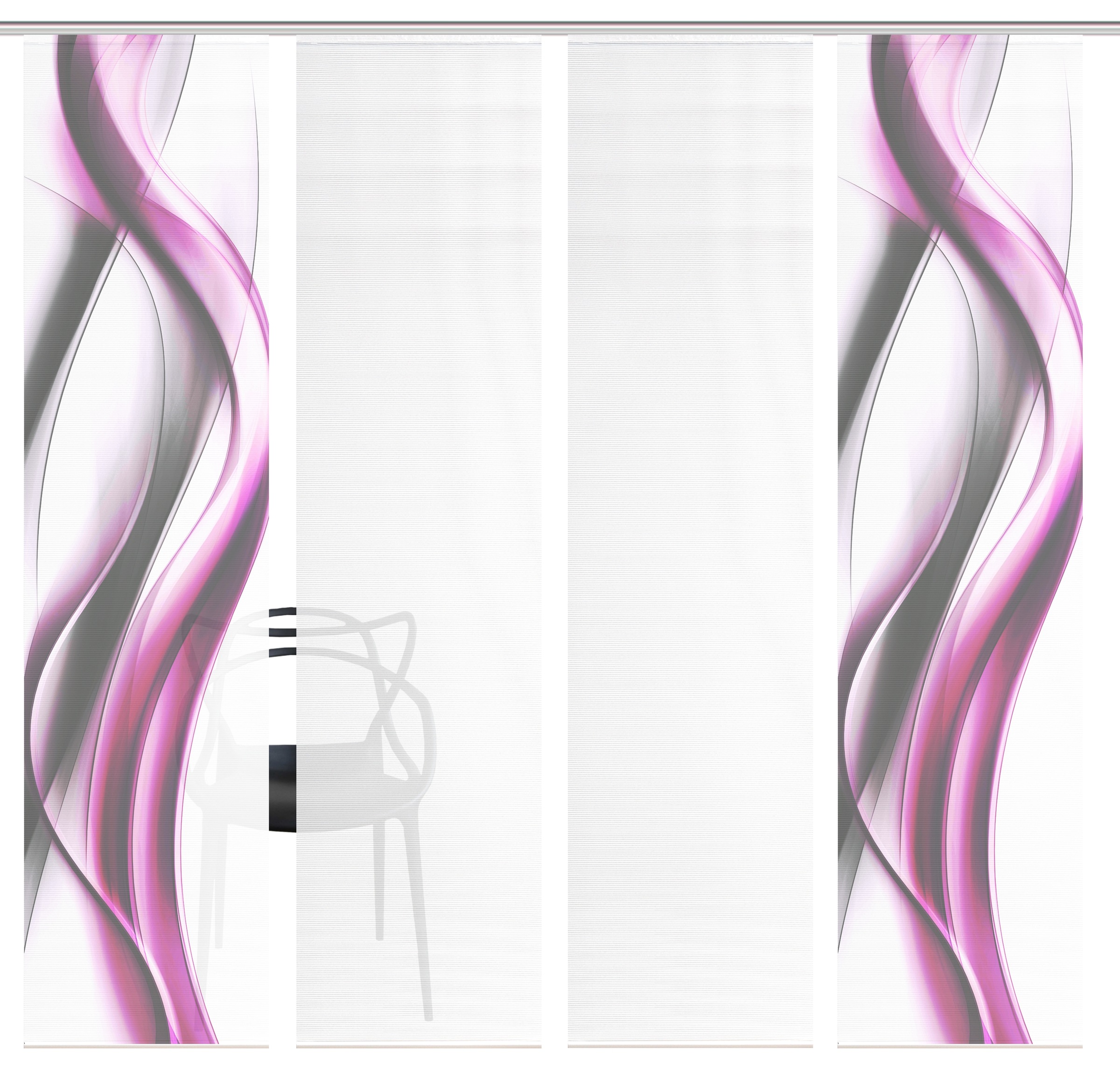 Vision S Schiebegardine "CARA" Paneelwagen 4 Stk. tlg. Schiebevorhang,Bambu günstig online kaufen