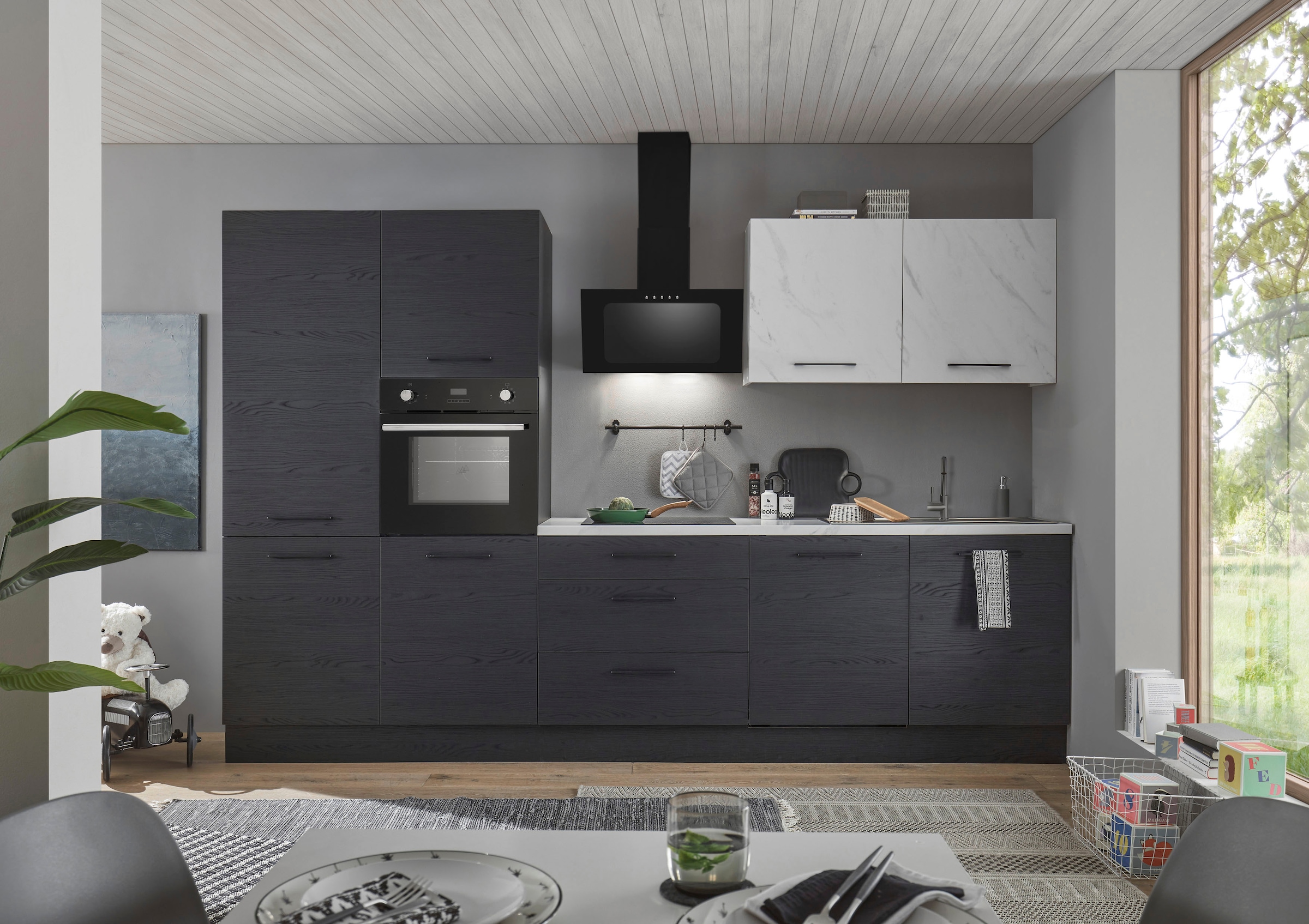BASIC by Balculina Küchenzeile »Yorki«, Breite 320 cm, wahlweise mit E-Geräten