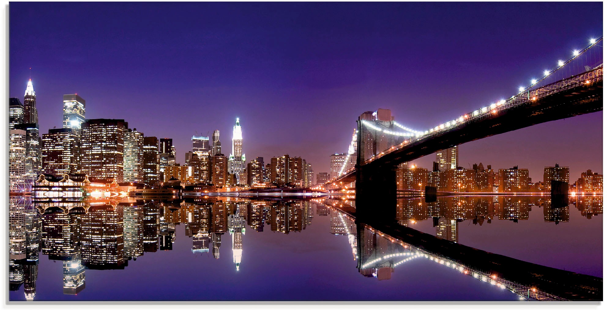 Artland Glasbild "New York Skyline", Amerika, (1 St.), in verschiedenen Größen