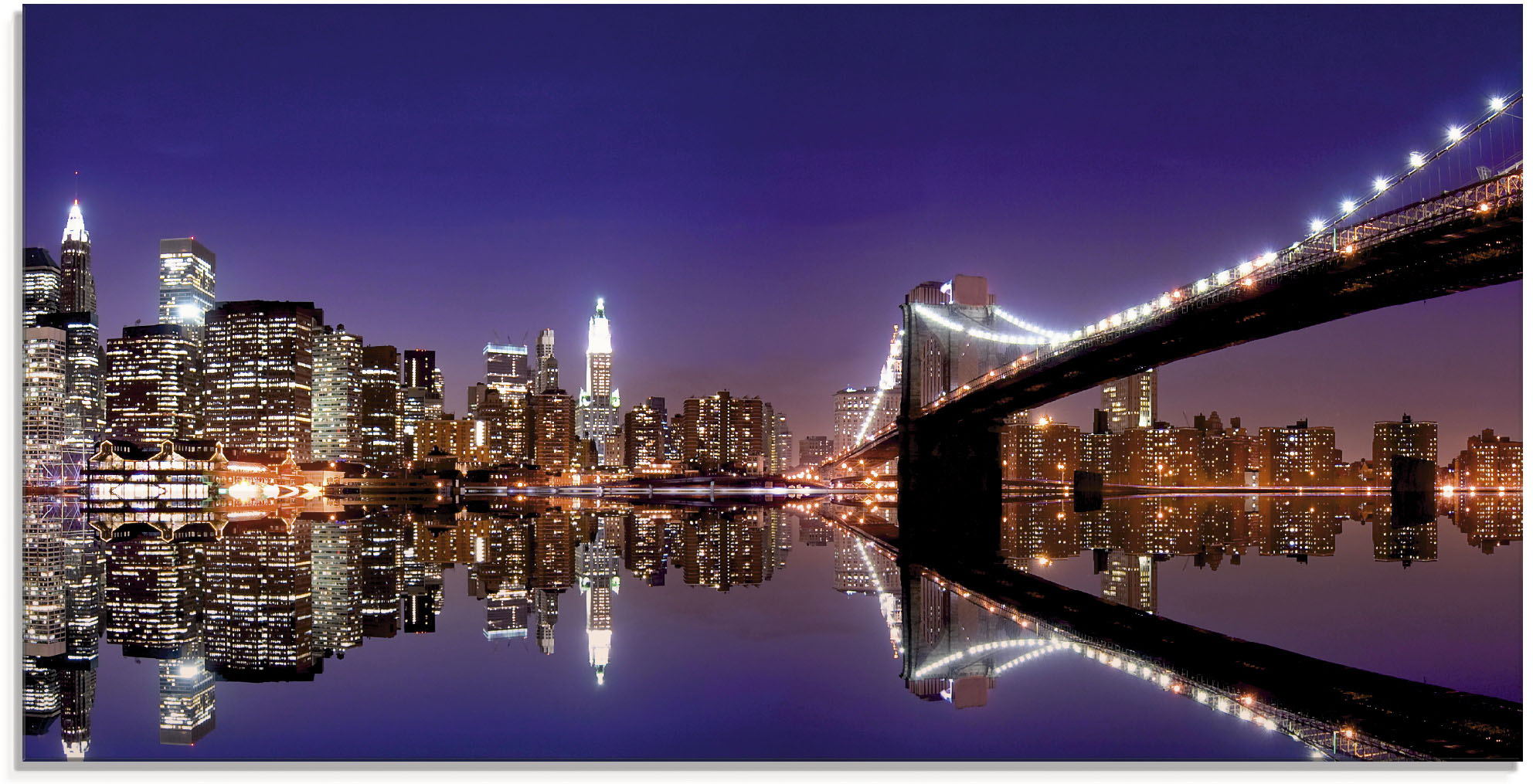 Artland Glasbild "New York Skyline" Amerika 1 Stk. tlg. in verschiedenen Größen