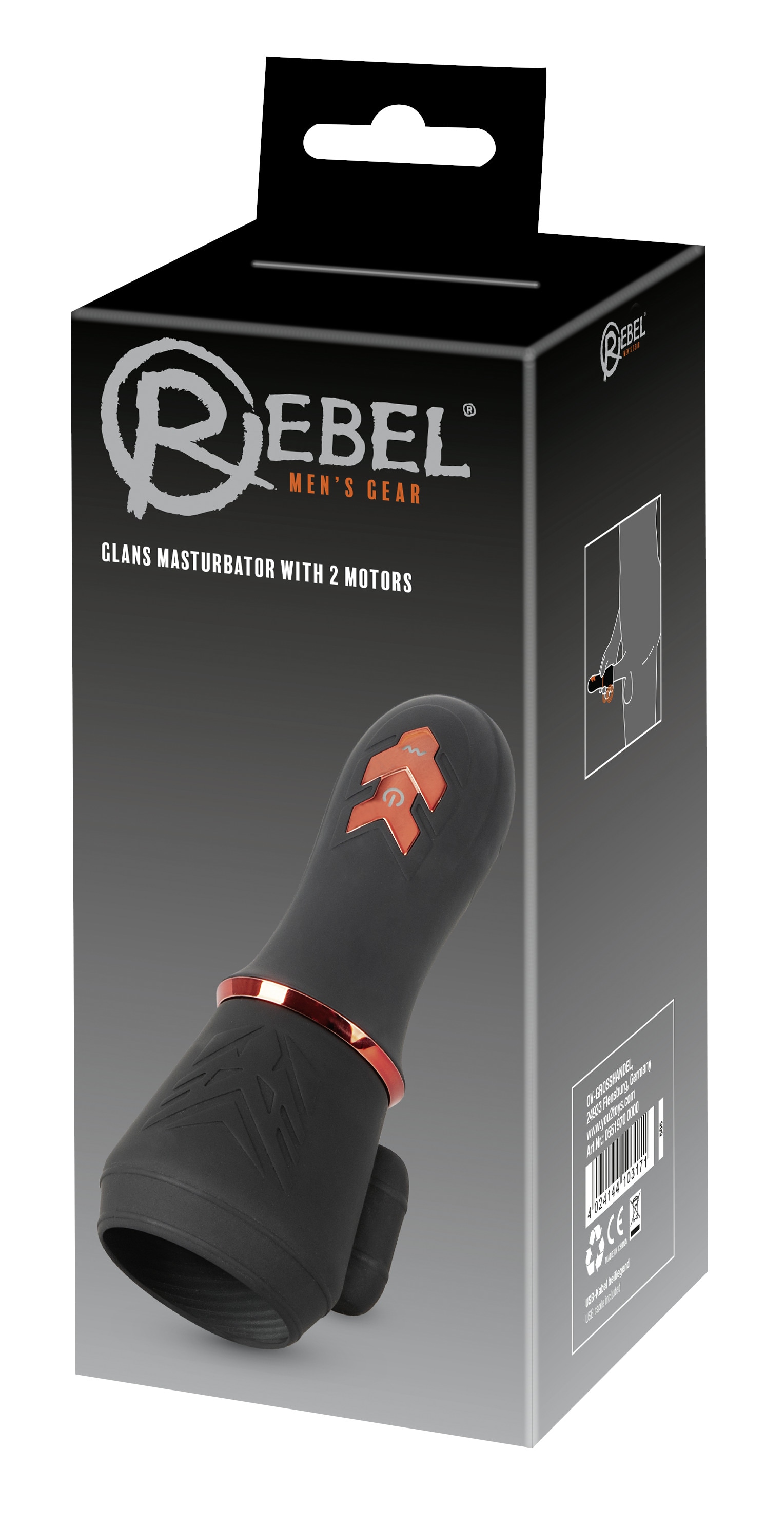 REBEL Masturbator »Masturbator Glans Masturbator with 2 Motors«