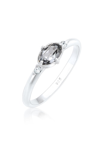 Verlobungsring »Bandring Kristalle 925 Silber«