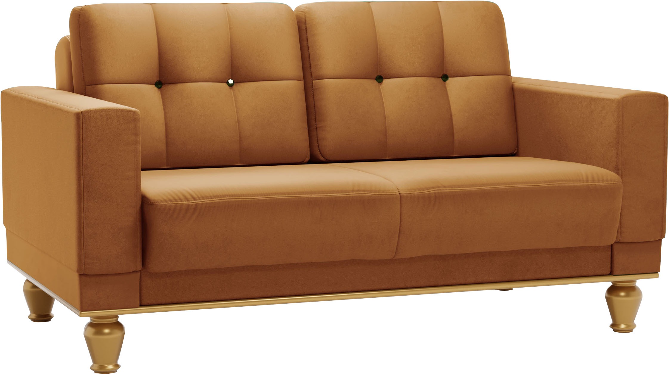 sit&more 2-Sitzer »Orient 5 V«, Rückenkissen mit Strass-Stein, goldfarbene Applikationen
