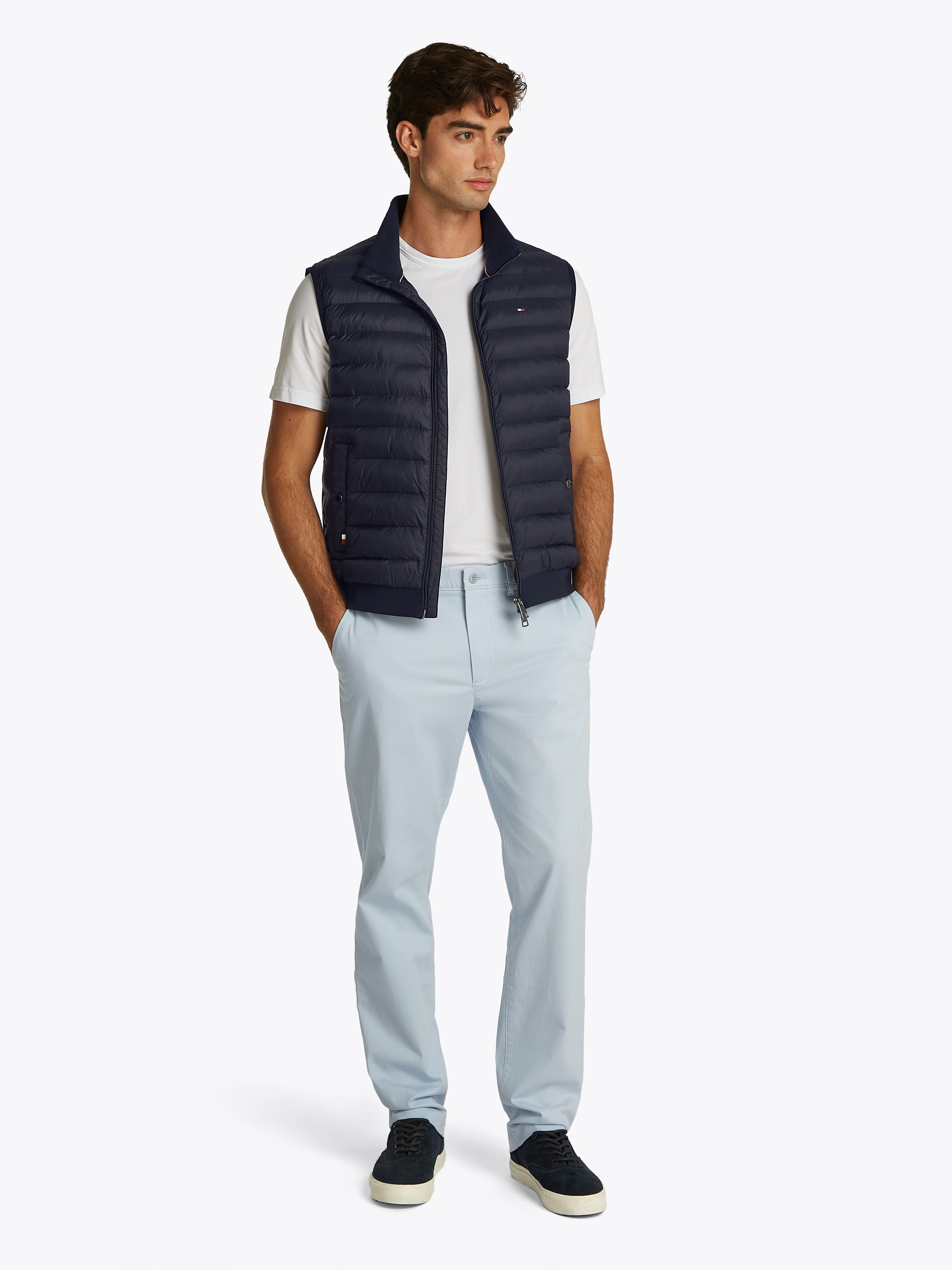 Tommy Hilfiger Steppweste »MIX MEDIA VEST«, Rückenteil ungesteppt