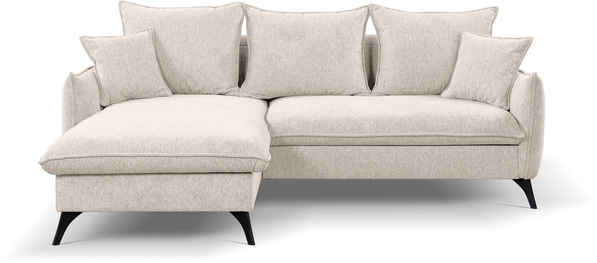 WERK2 Ecksofa »Modica L-Form«, Minimalistisches Ecksofa mit Schlaffunktion & Bettkasten