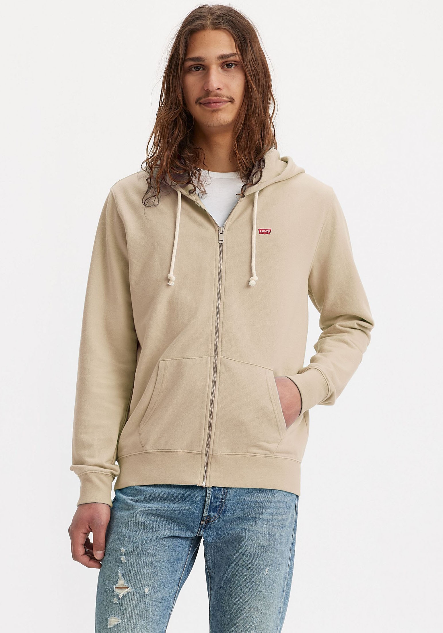 Levis Kapuzensweatjacke "NEW ORIGINAL ZIP UP" mit Logo-Stickerei und Kängur günstig online kaufen
