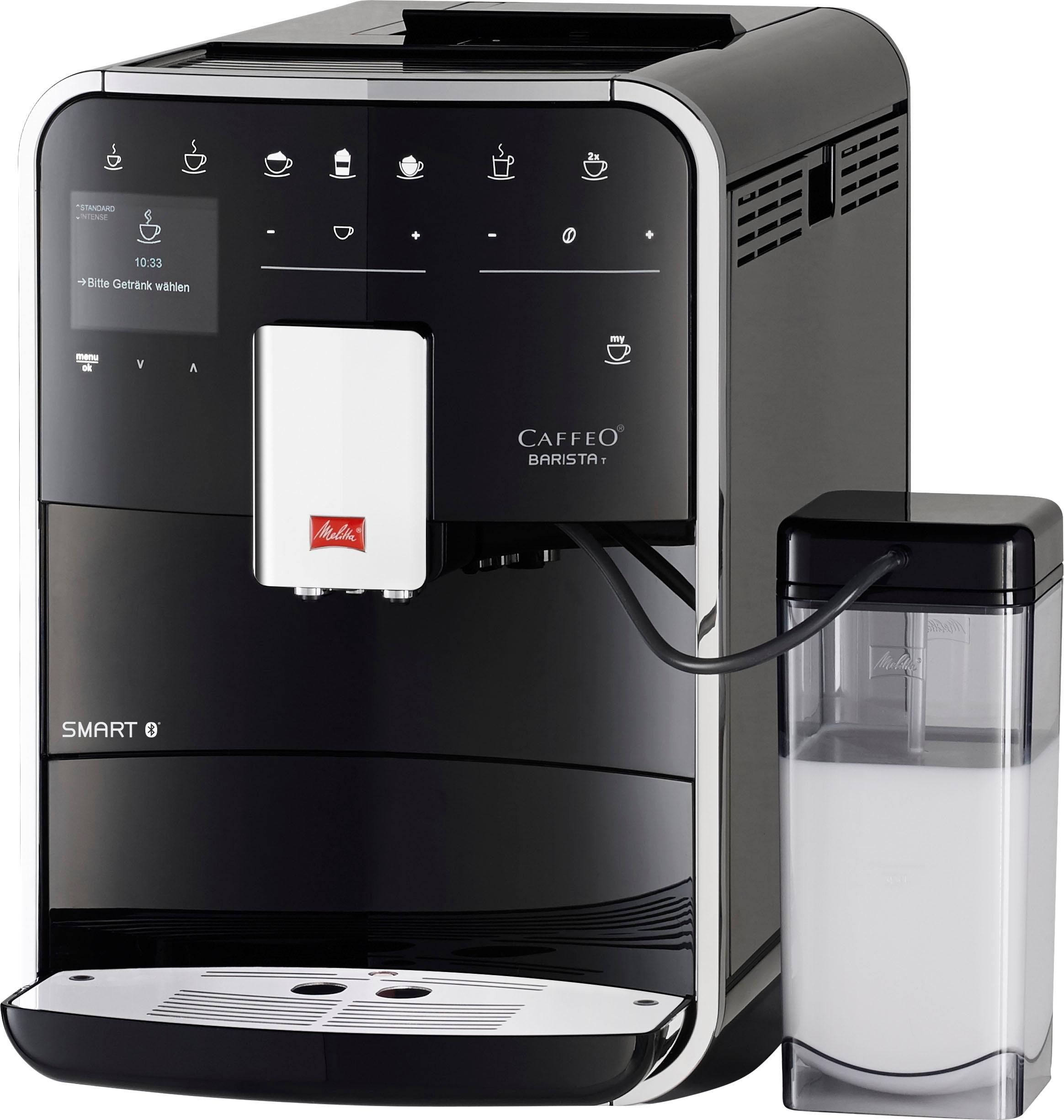 Melitta Kaffeevollautomat »Barista T Smart® F 83/0-102, schwarz«, 4 Benutzerprofile&18 Kaffeerezepte, nach italienischem Originalrezept