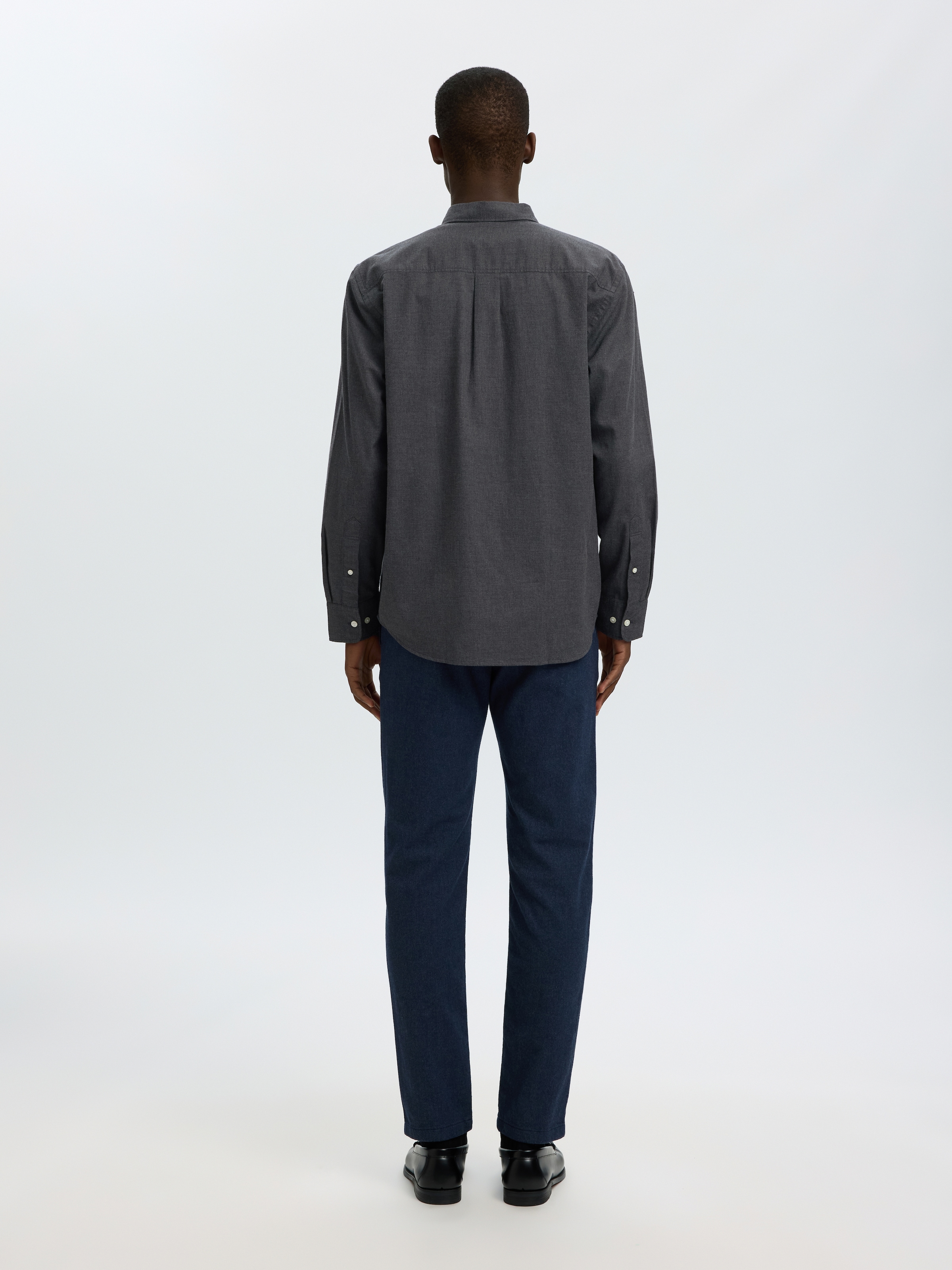 SELECTED Langarmhemd »SLMREGCOLE JAY MELANGE LS SHIRT NOOS« Baumwolle, regular fit