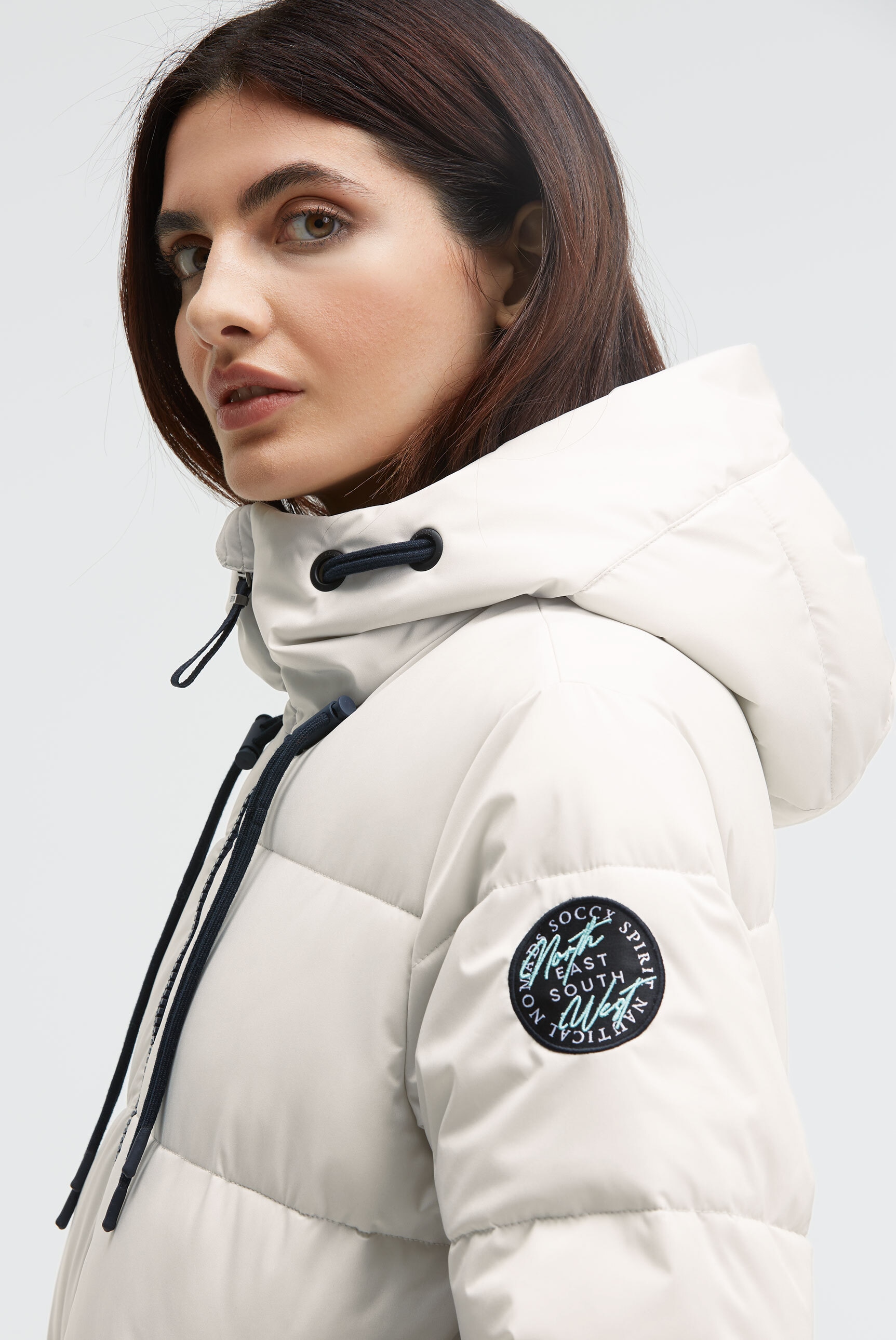 SOCCX Parka mit Kapuze mit Zwei-Wege-Reißverschluss