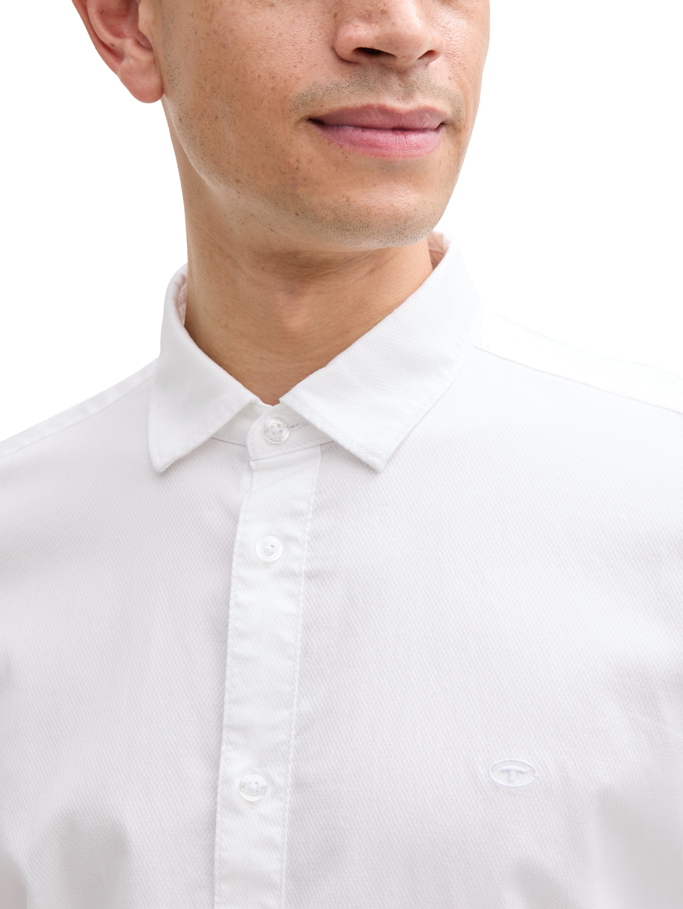 TOM TAILOR Langarmhemd, mit Logo Stickerei