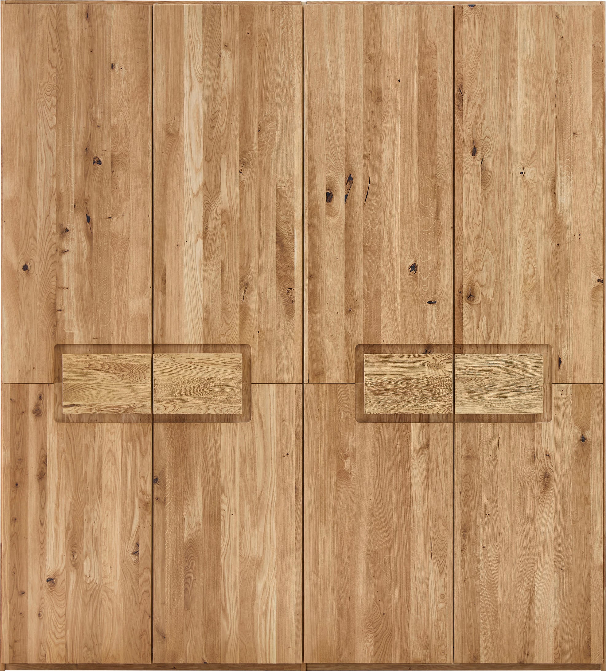 Home affaire Kleiderschrank "Ambroise aus Wildeiche, erhältlich in verschiedenen Breiten" Massivholz-Kleiderschrank, im 50 cm Raster planbar