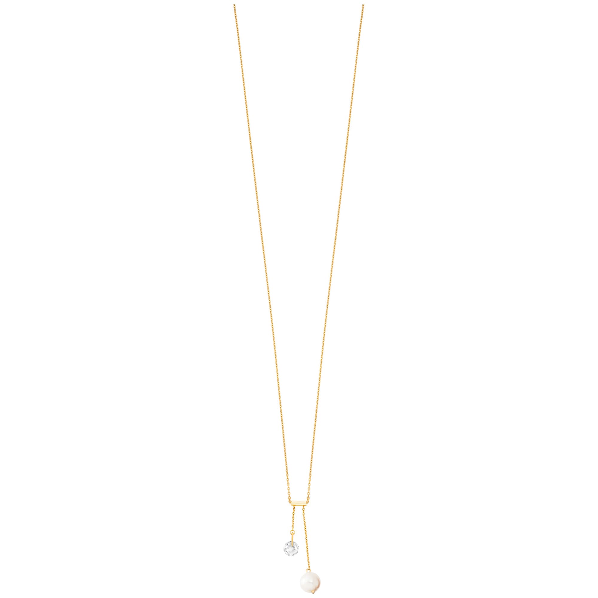 Julie Julsen Kette mit Anhänger »925/- Sterling Silber vergoldet Perle und Zirkonia«