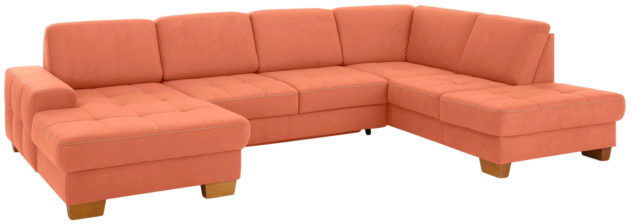 Home affaire Wohnlandschaft "Puccini U-Form" mit Federkern, Sitztiefenverst günstig online kaufen