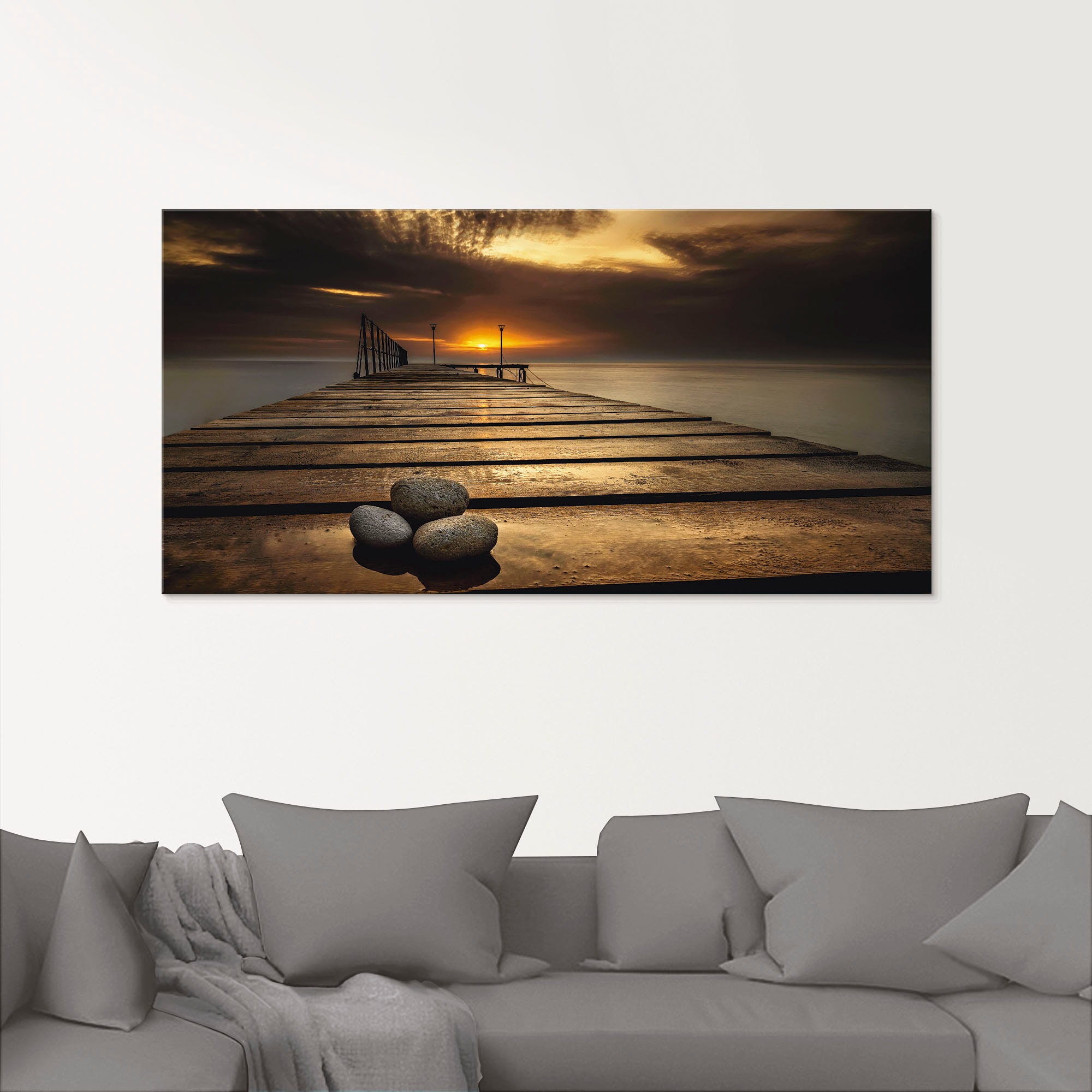 Artland Glasbild »Sonnenaufgang am Schwarzen Meer«, Sonnenaufgang & -untergang, (1 St.), in verschiedenen Größen