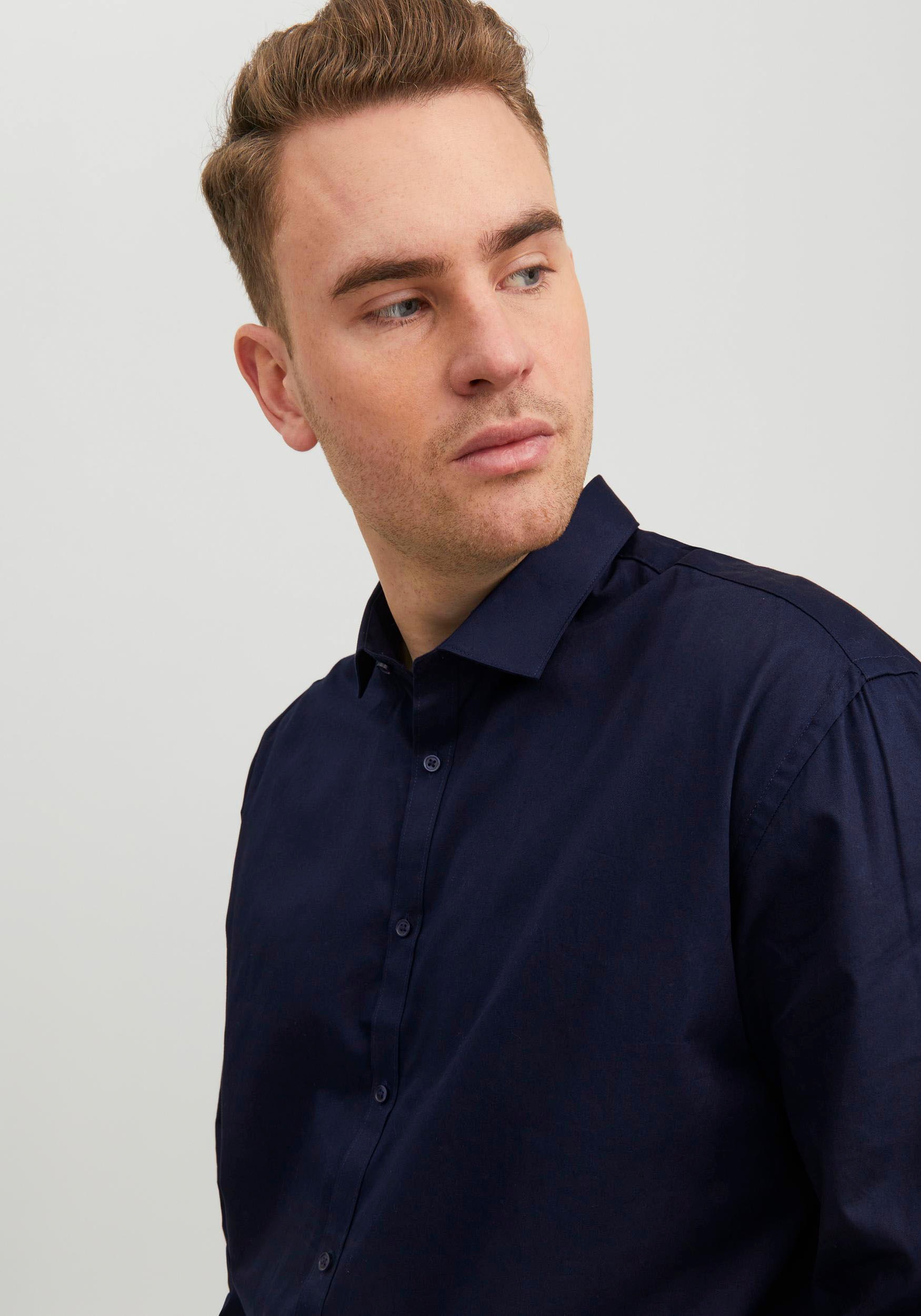 Jack & Jones PlusSize Langarmhemd »JPRBLACARDIFF SHIRT«