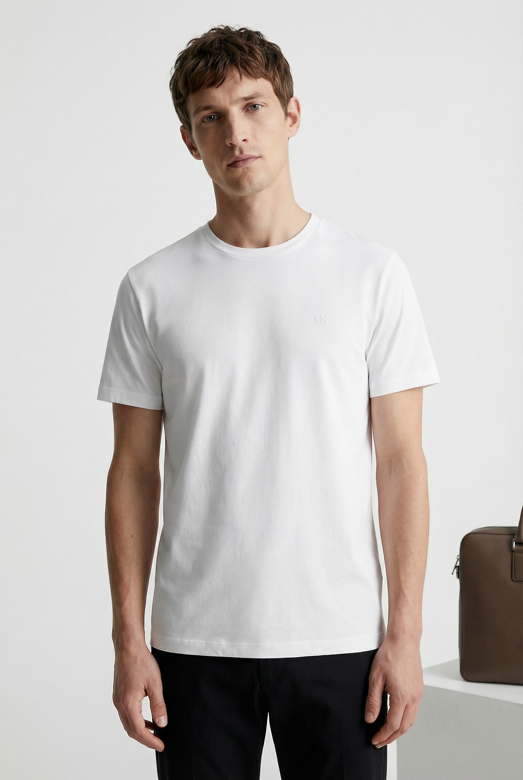 Calvin Klein T-Shirt »2 Pack SS STRETCH COTTON SLIM TEE« Packung, 2 Rundhalsausschnitt, slim fit