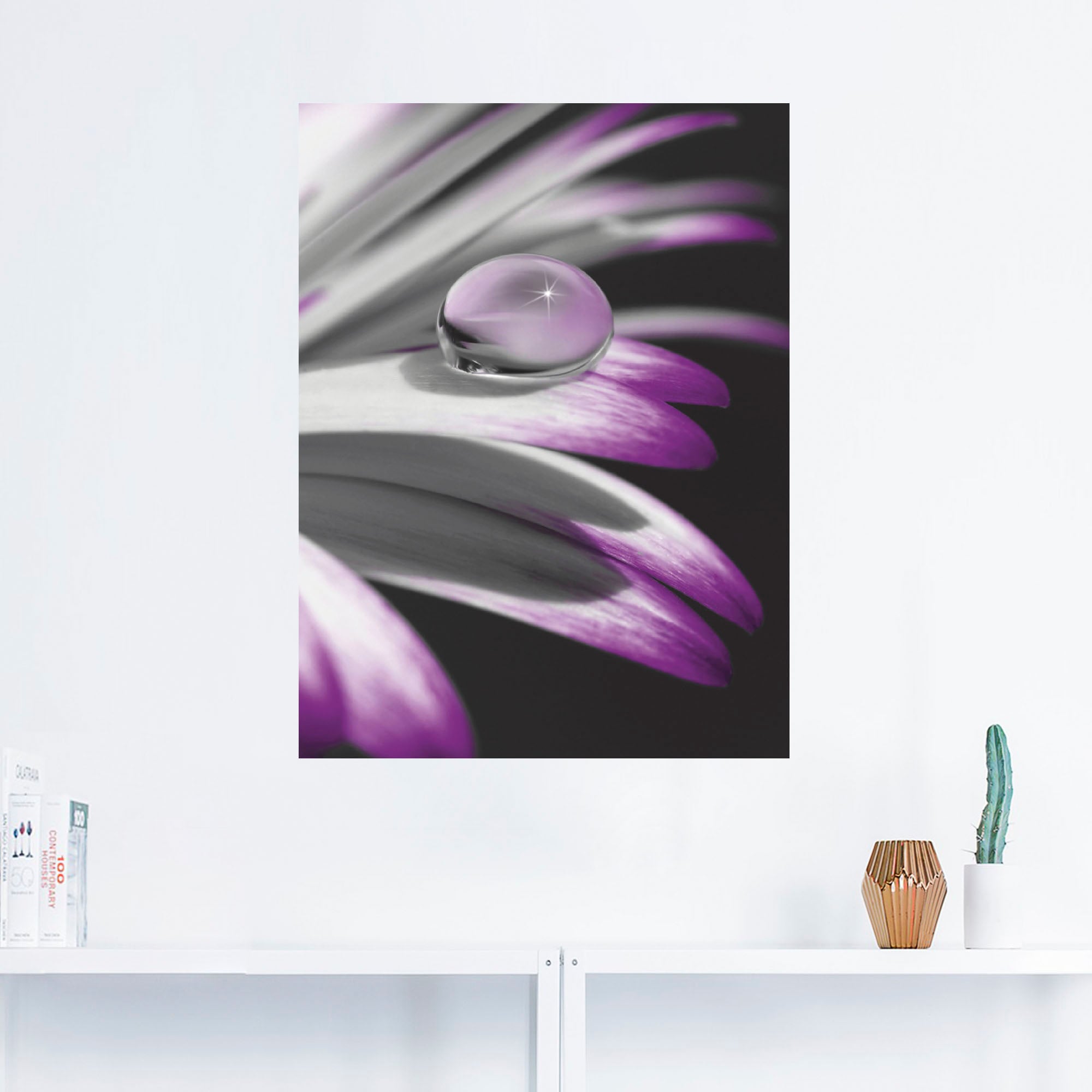 Artland Wandbild "Tropfen", Blumen, (1 St.), als Leinwandbild, Poster, Wand günstig online kaufen