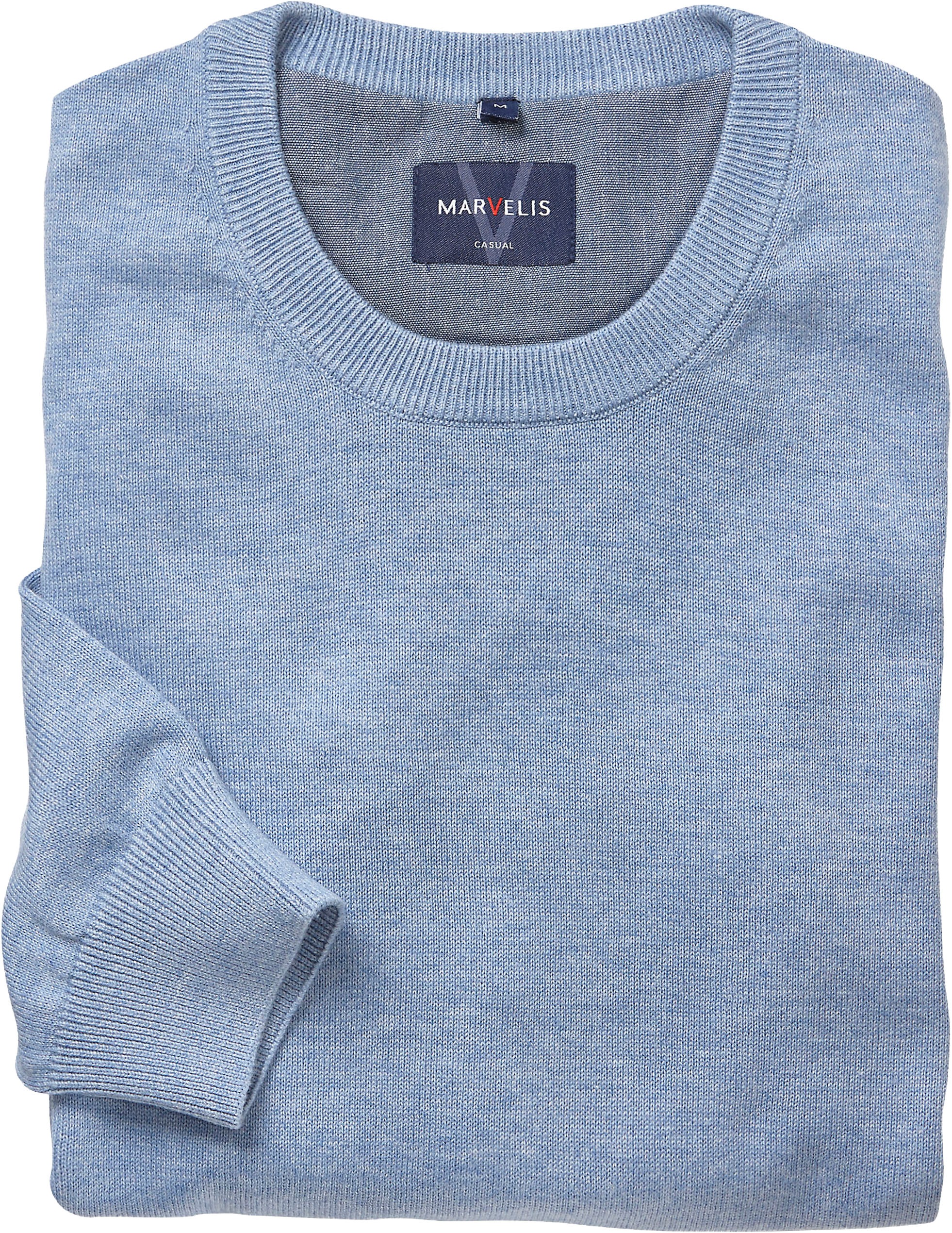 MARVELIS Strickpullover Rundhals, Baumwolle, regular fit günstig online kaufen