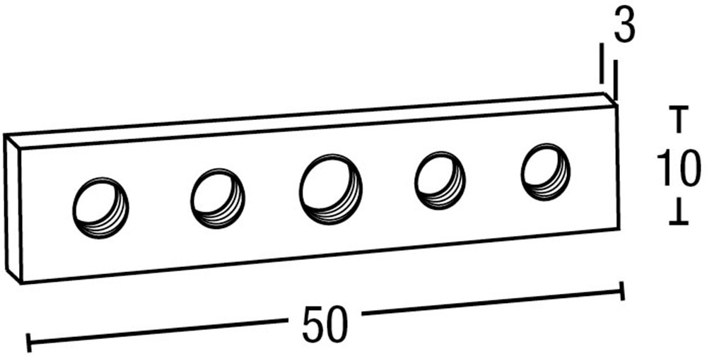 GARESA Schienenverbinder »Schienenverbinder für quadratisches Profil 20 x 20 mm«, Profilverbinder