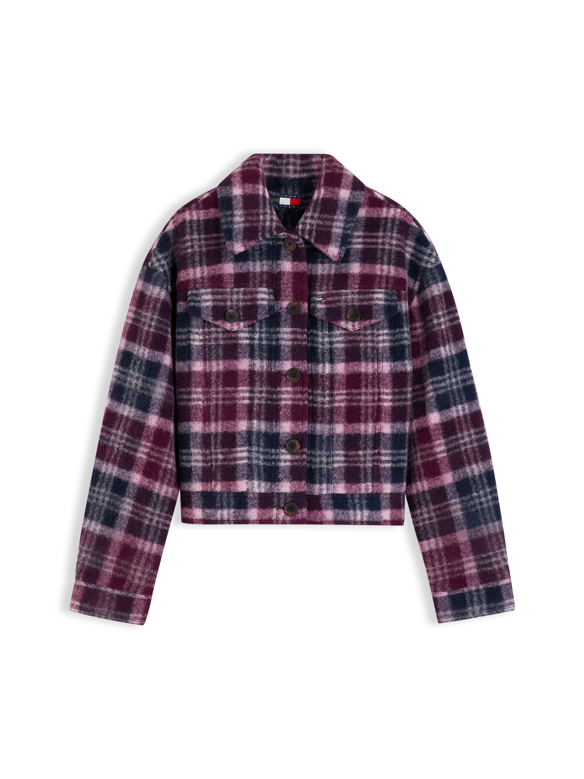 Tommy Jeans Hemdjacke »TJW WOOL TRUCKER JACKET« Materialmix, mit Wolle